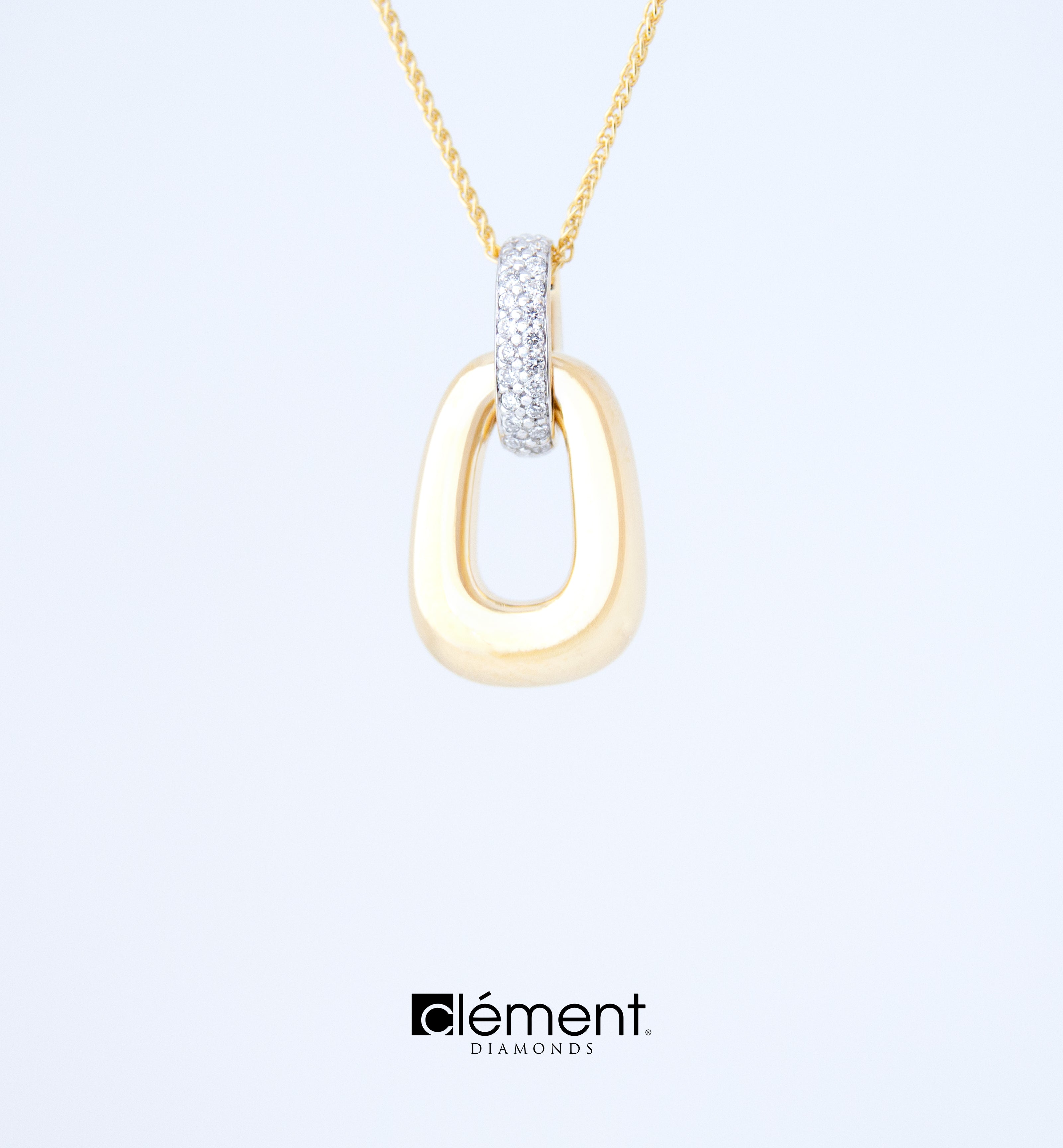 18ct Yellow Gold Diamond Pendant