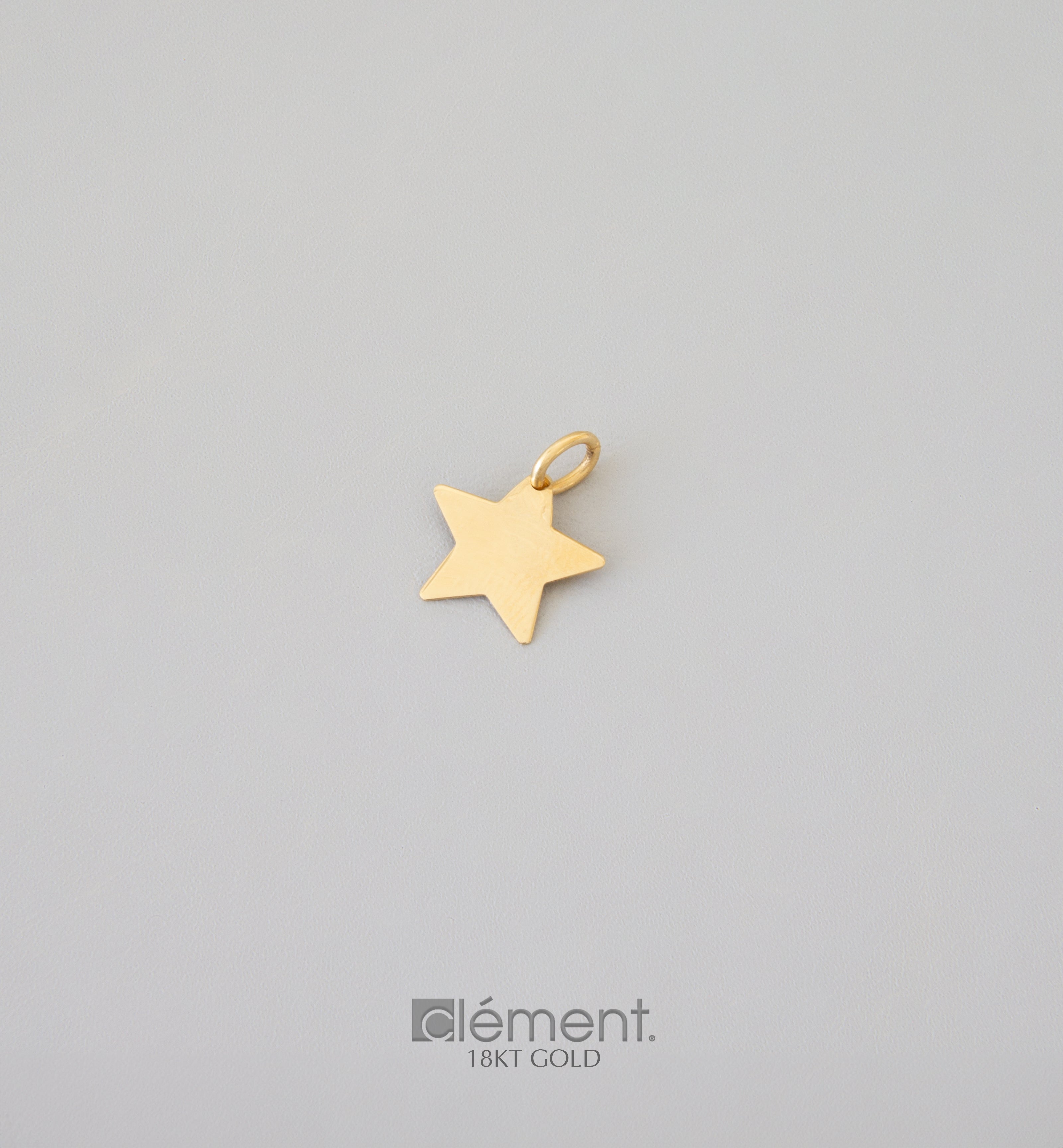 18ct Yellow Gold Engraveable Star Pendant