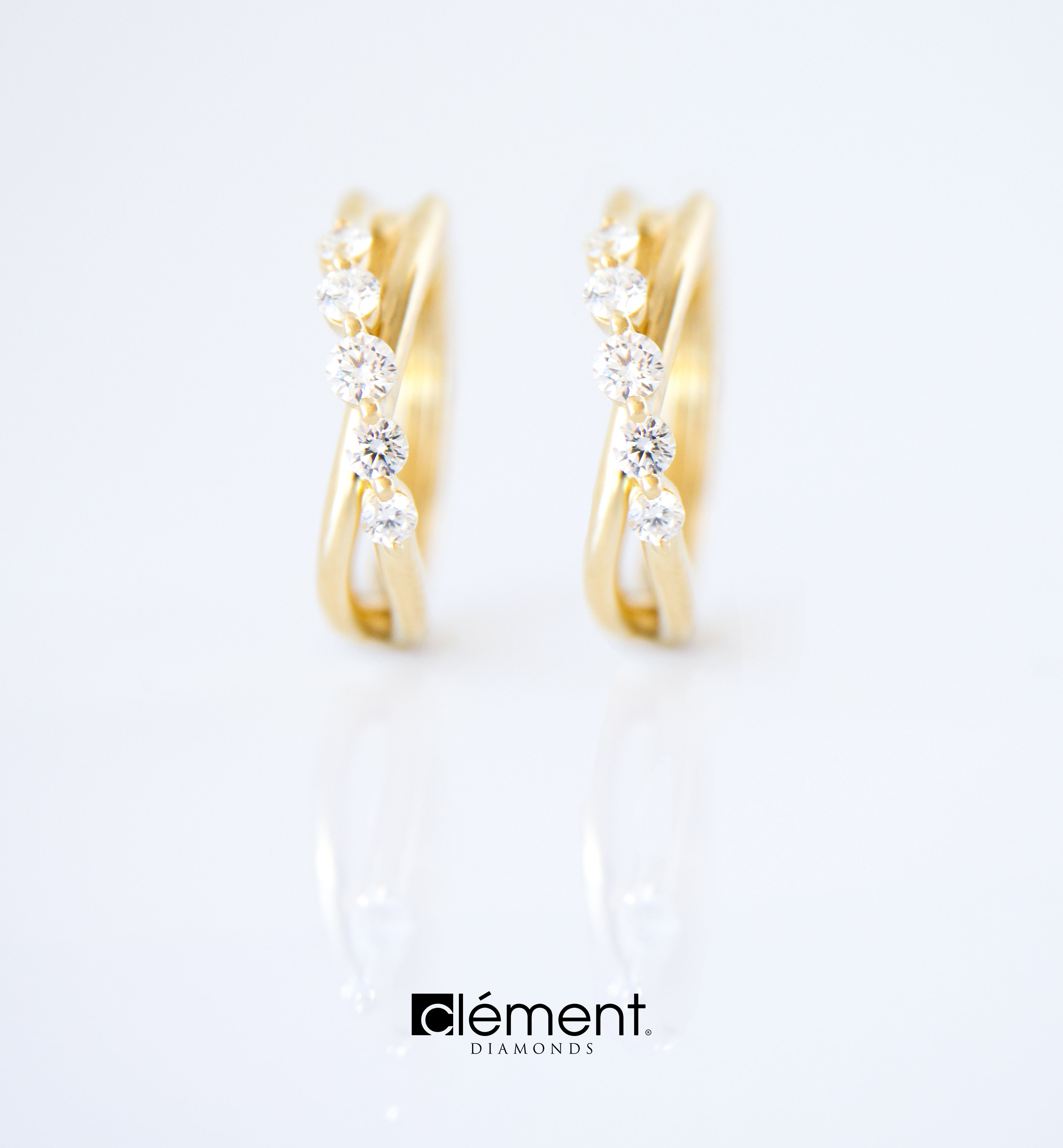 18ct Yellow Gold Twist Design Hoop Earrings