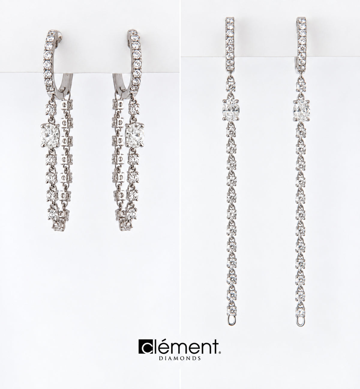 18ct White Gold Natural Diamond Earrings