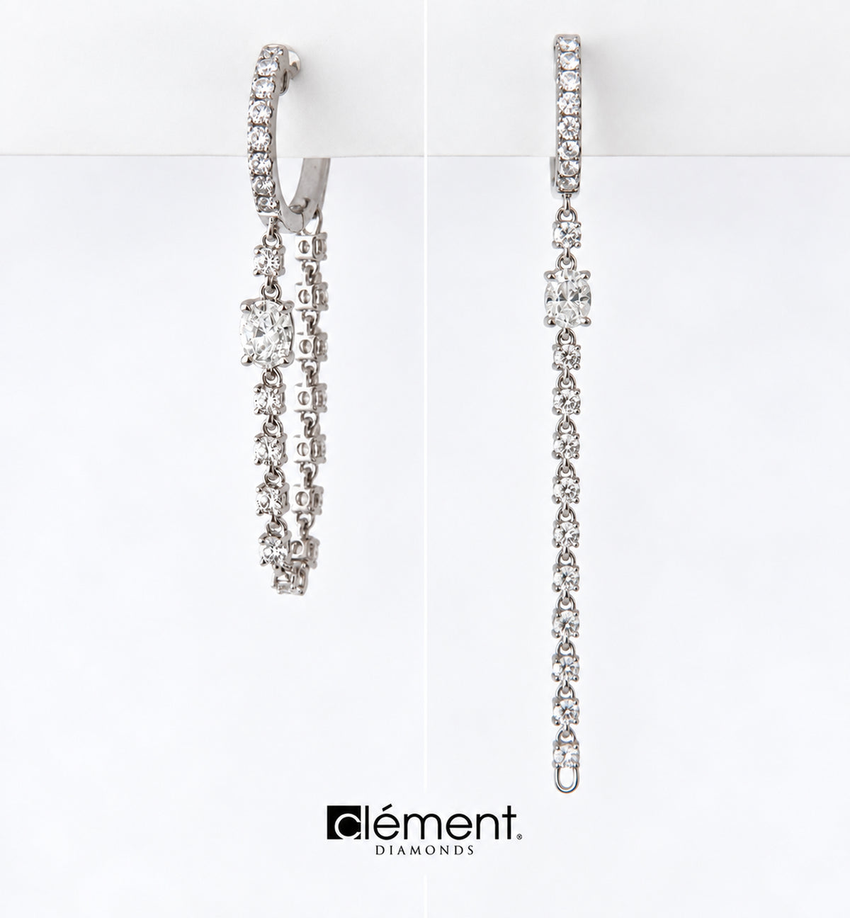 18ct White Gold Natural Diamond Earrings