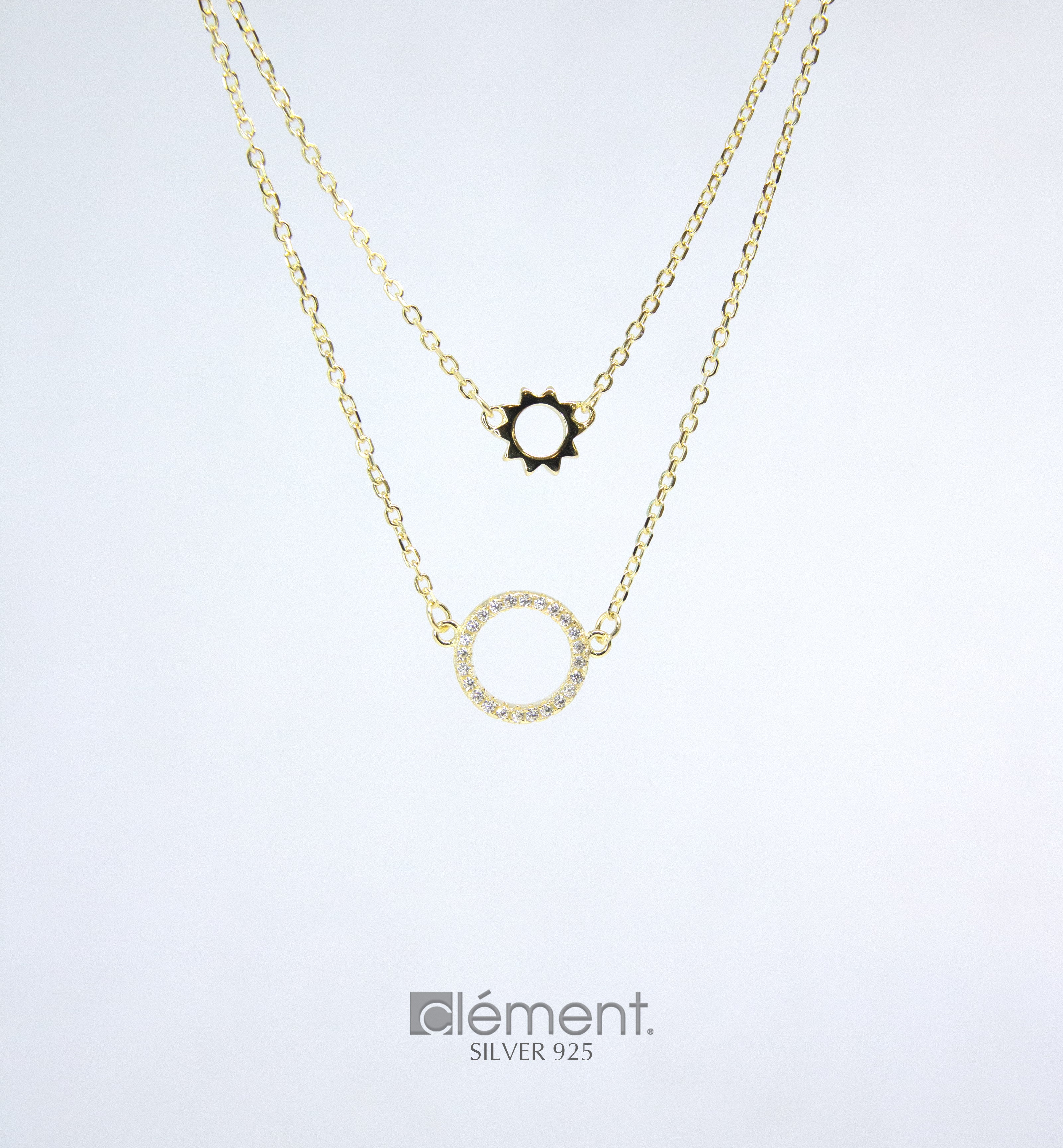 Silver 925 Double Chain Necklace