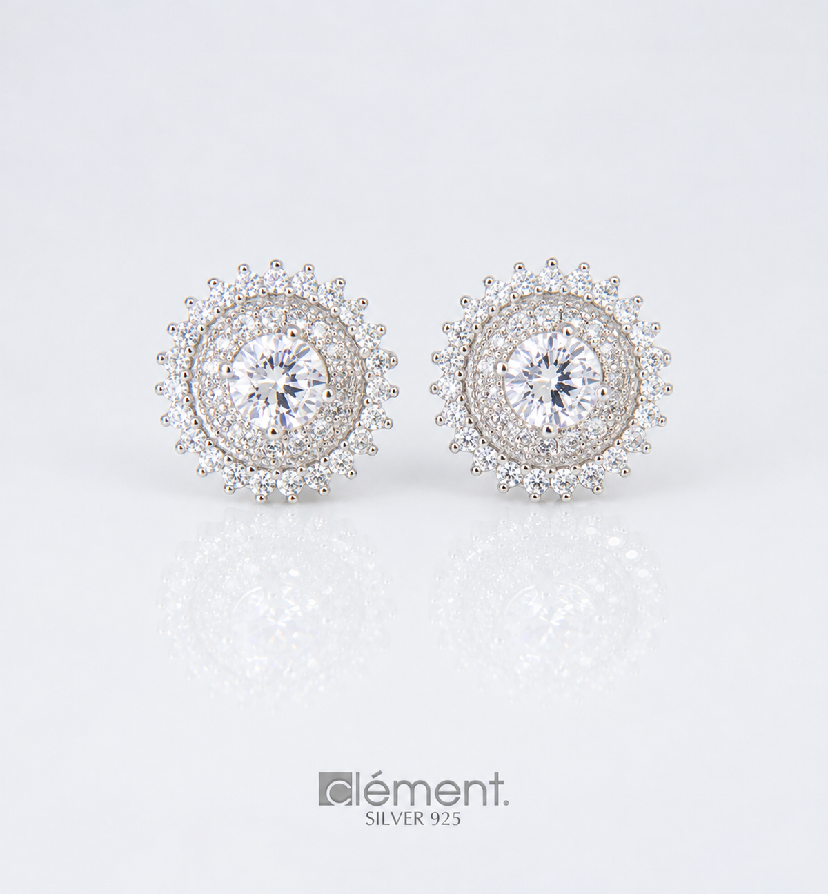 Silver 925 Earrings with CZ Stones