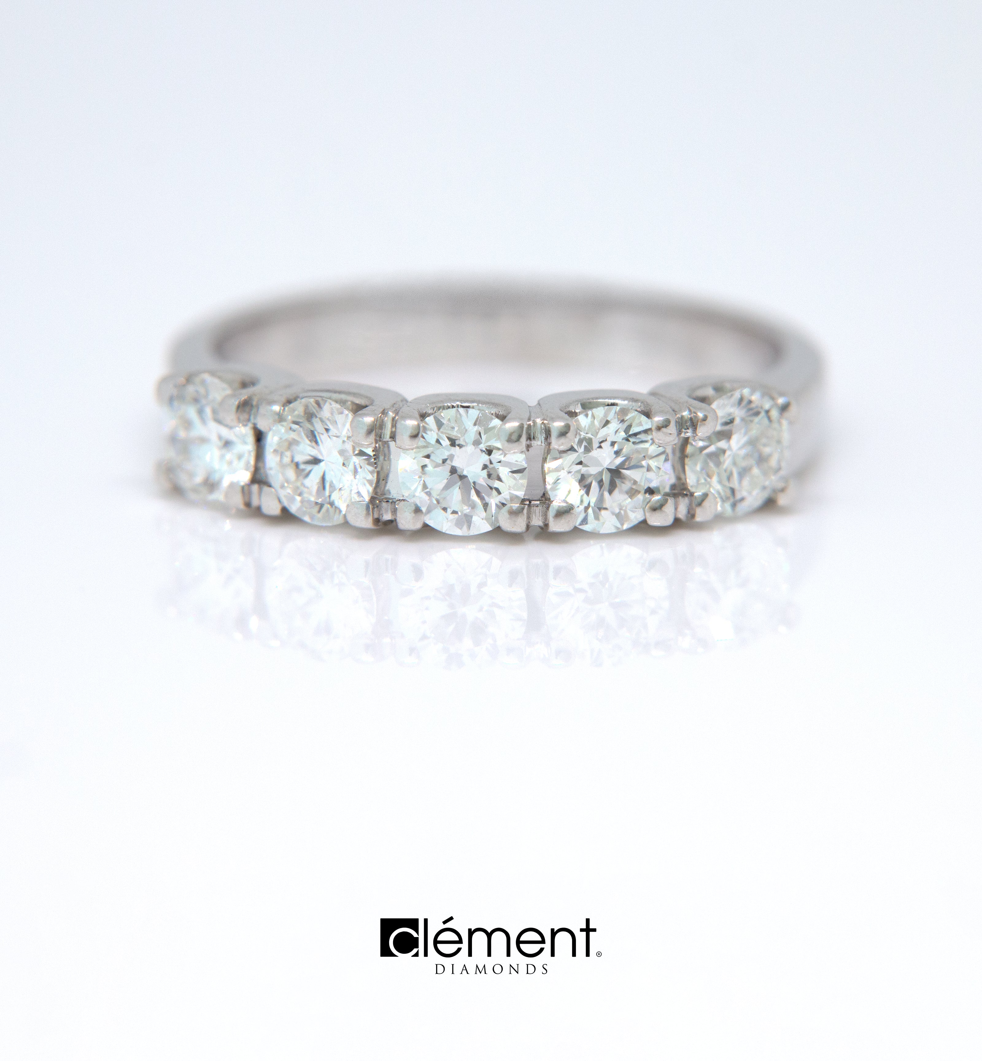 GIA Certified 5-Stone Eternity Ring