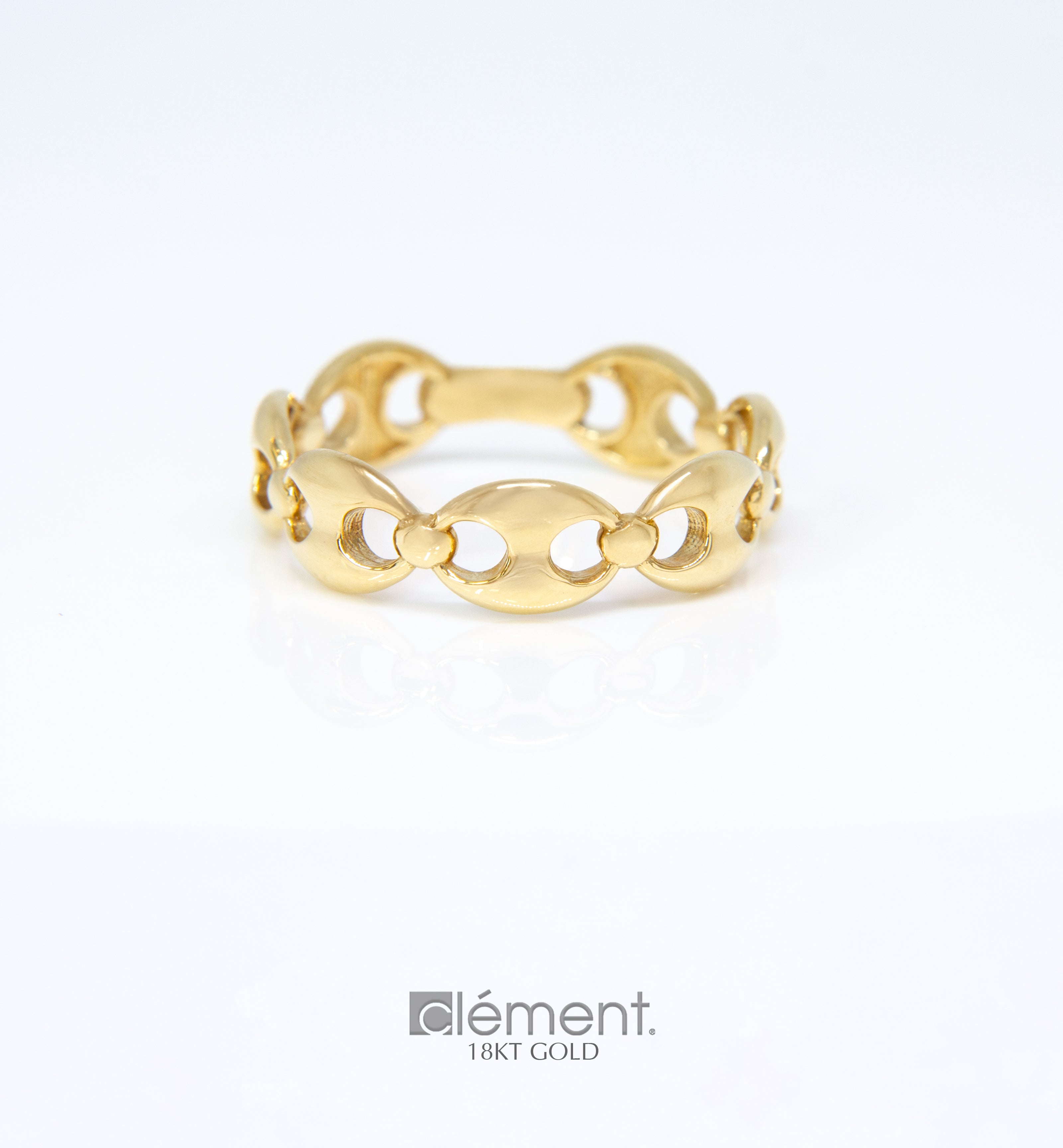 18ct Gold Mariner Chain Link Ring