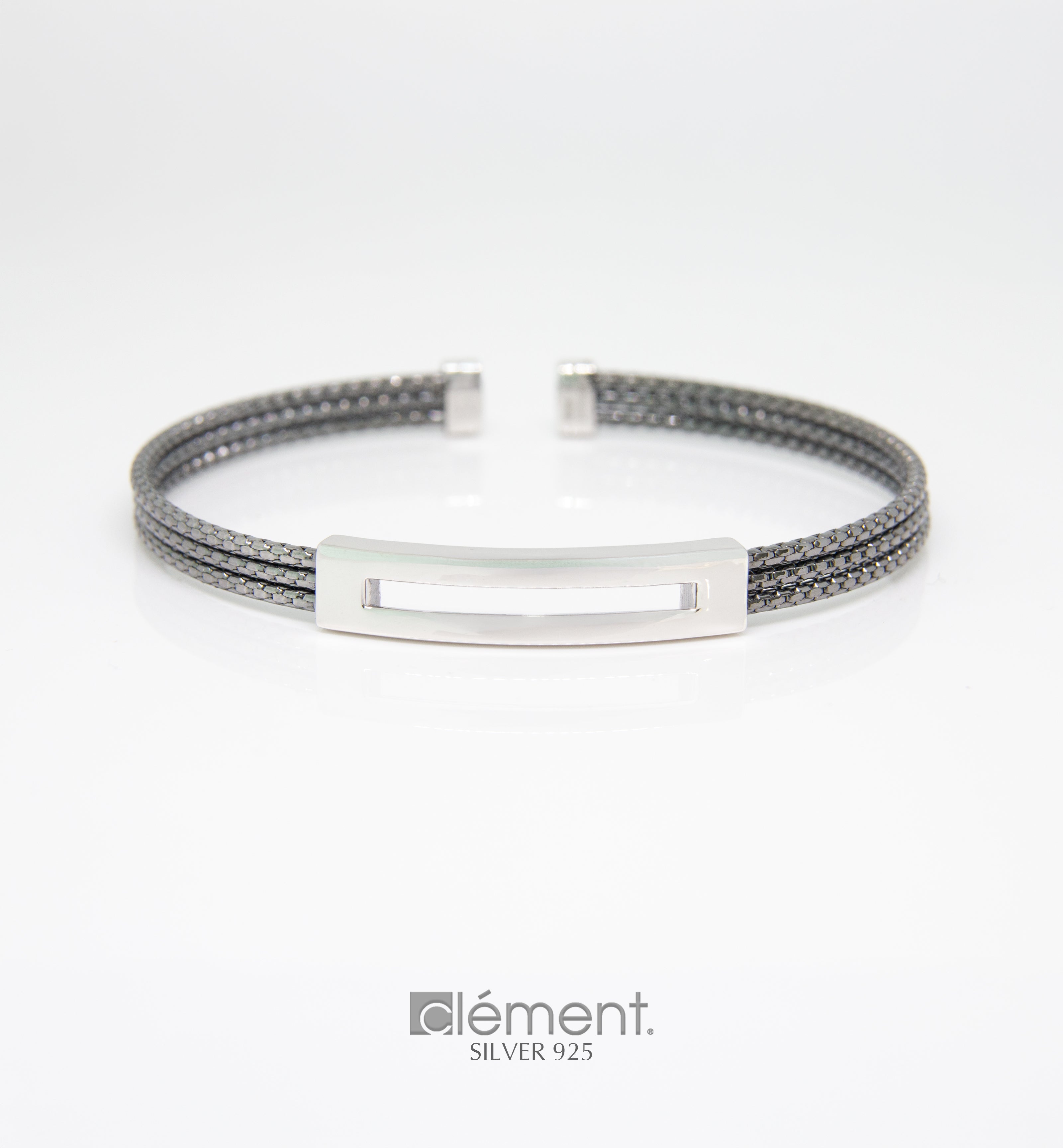 Silver 925 Two-Tone Bangle