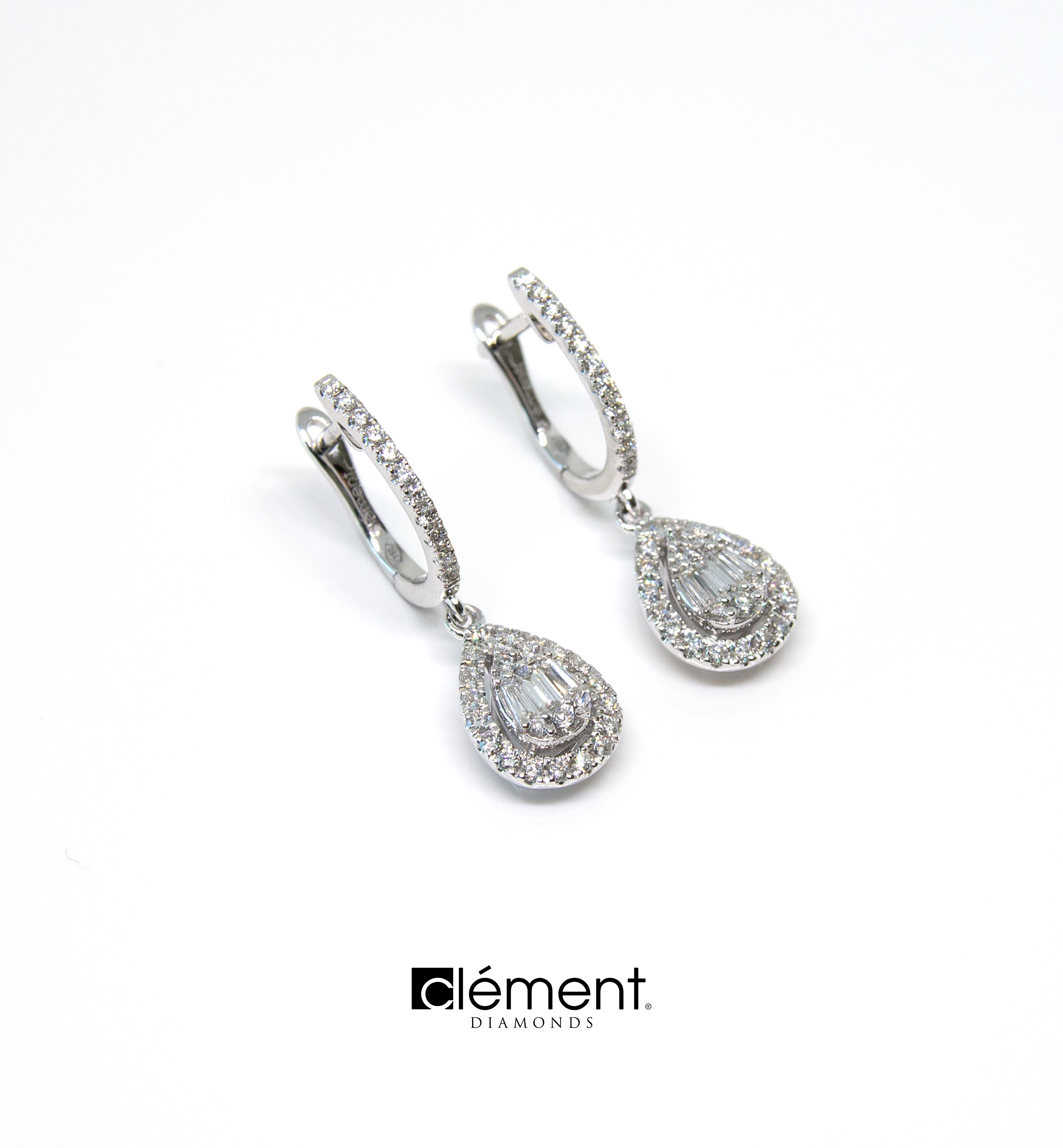 18ct White Gold Diamond Earrings