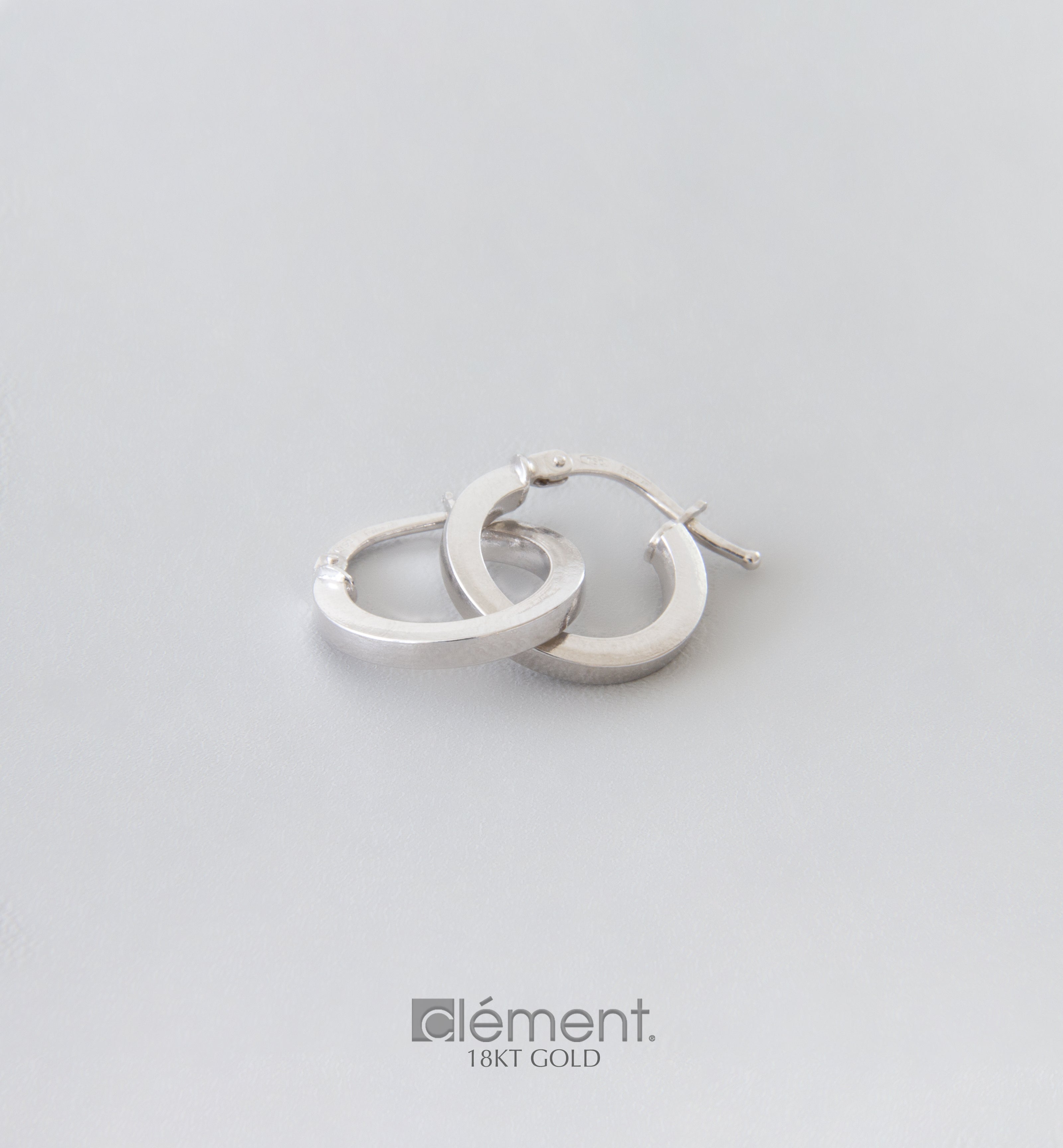 18ct White Gold Hoop Earrings