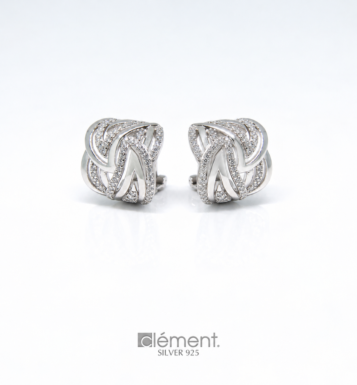 Silver 925 Earrings with CZ Stones