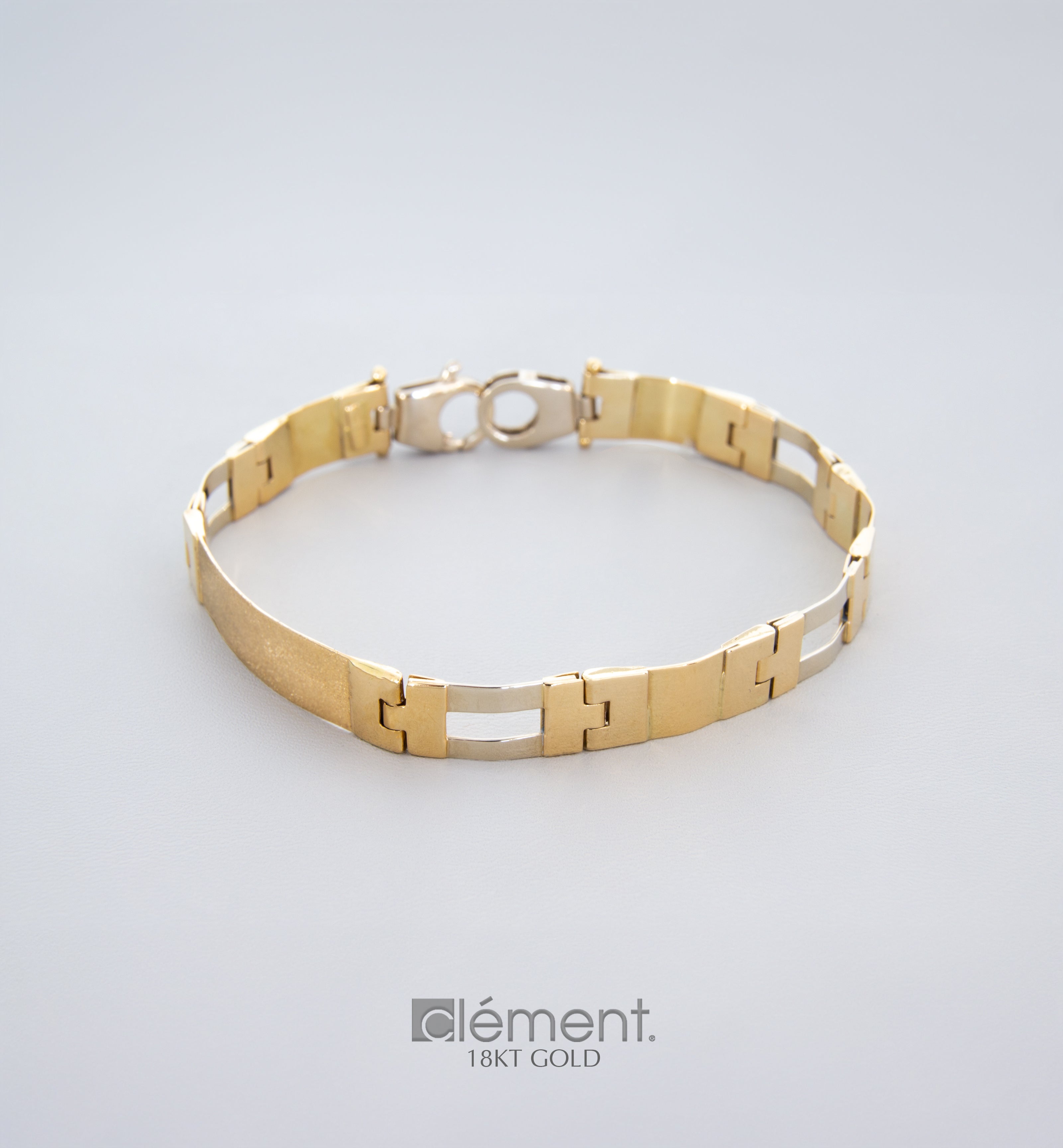 18ct Gold Two-Tone Unisex Bracelet