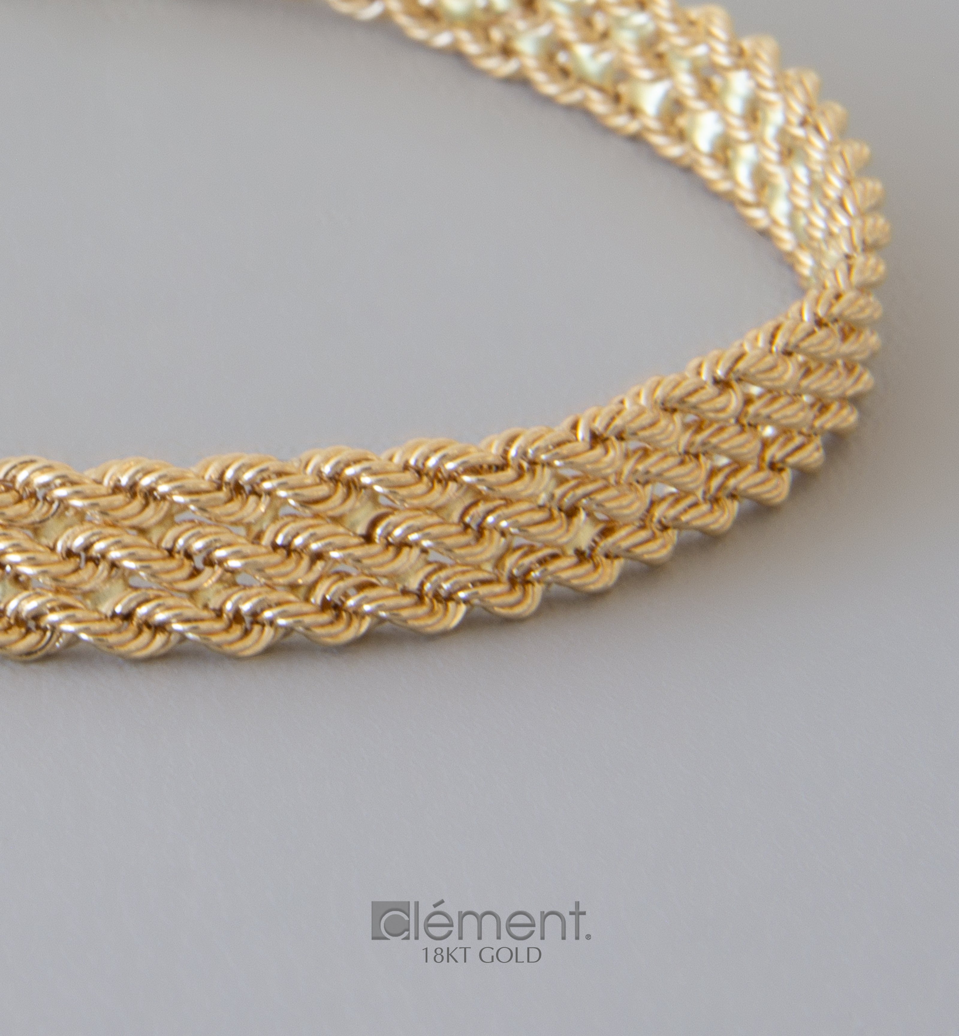 18ct Yellow Gold Triple Rope Bracelet