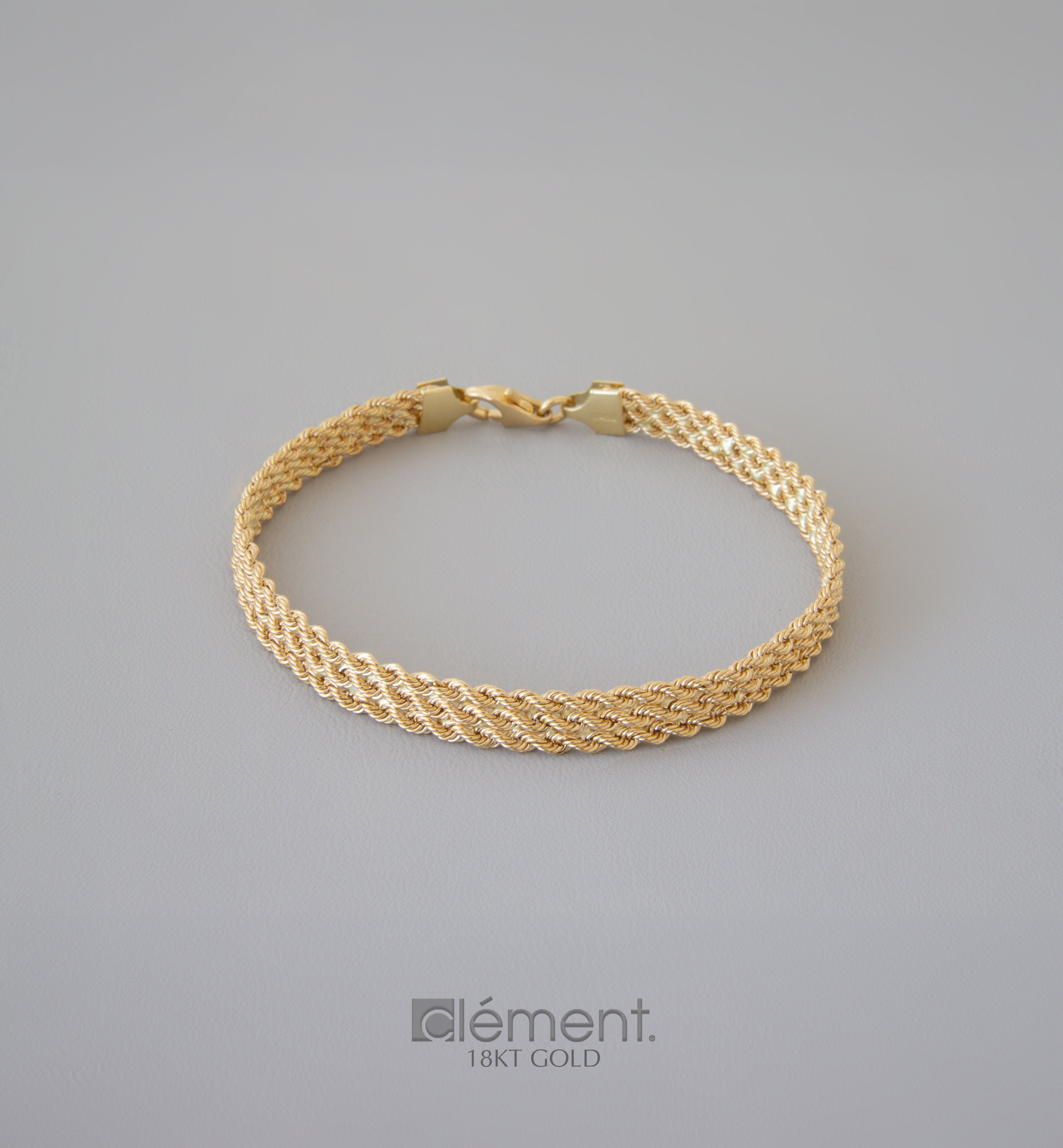 18ct Yellow Gold Triple Rope Bracelet