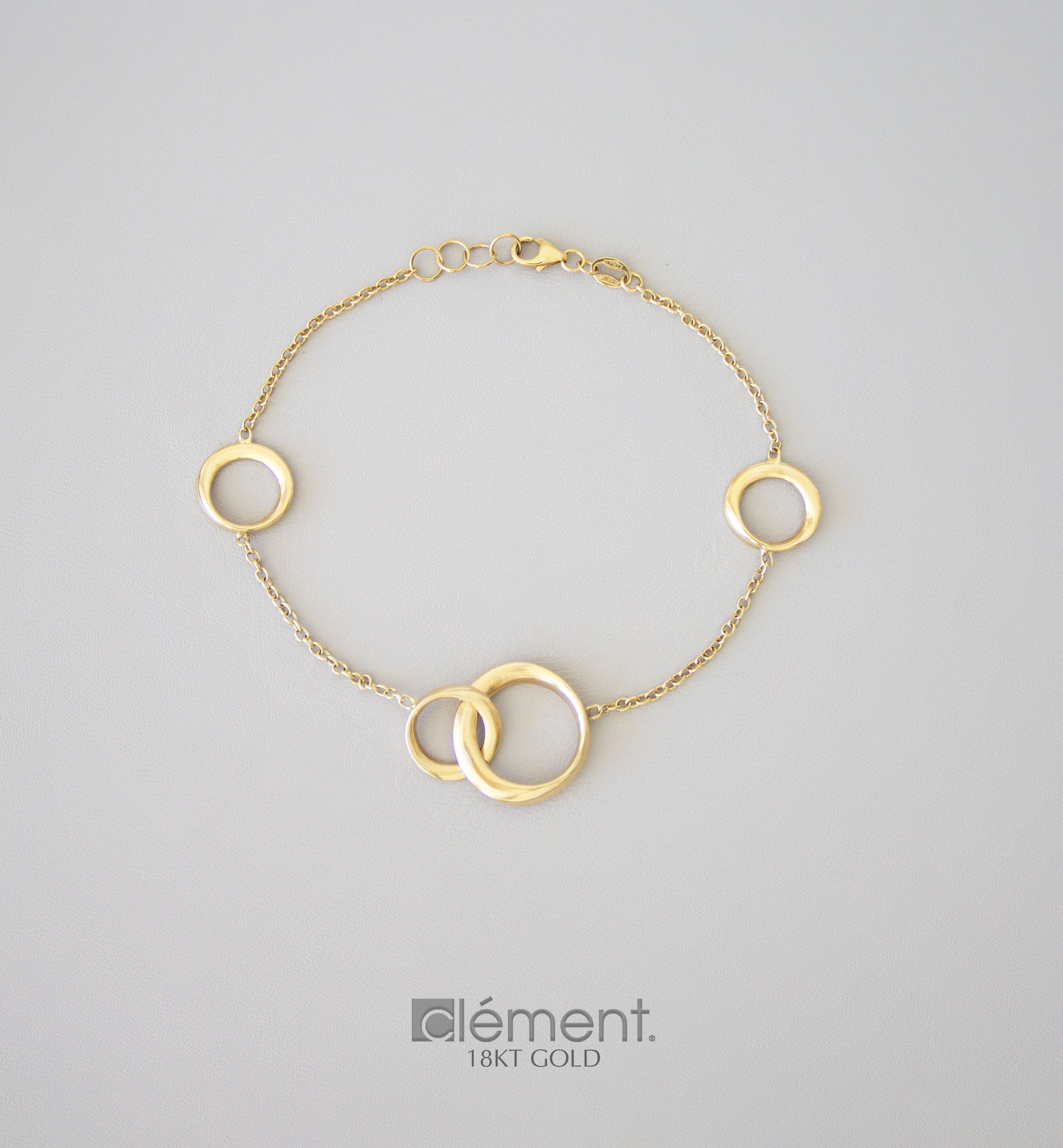 18ct Yellow Gold Circle Bracelet
