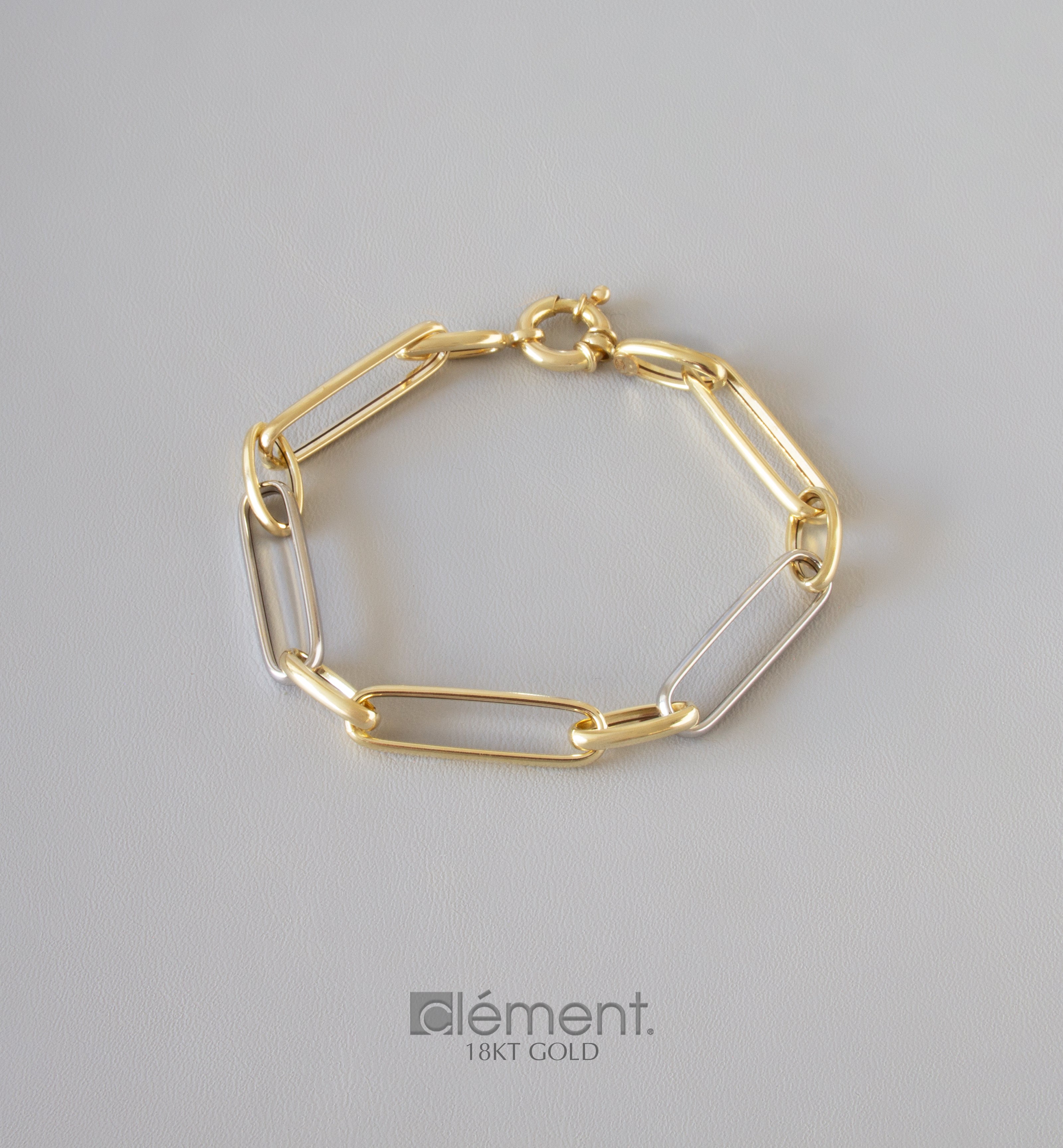 18ct Gold Two-Tone Link Bracelet
