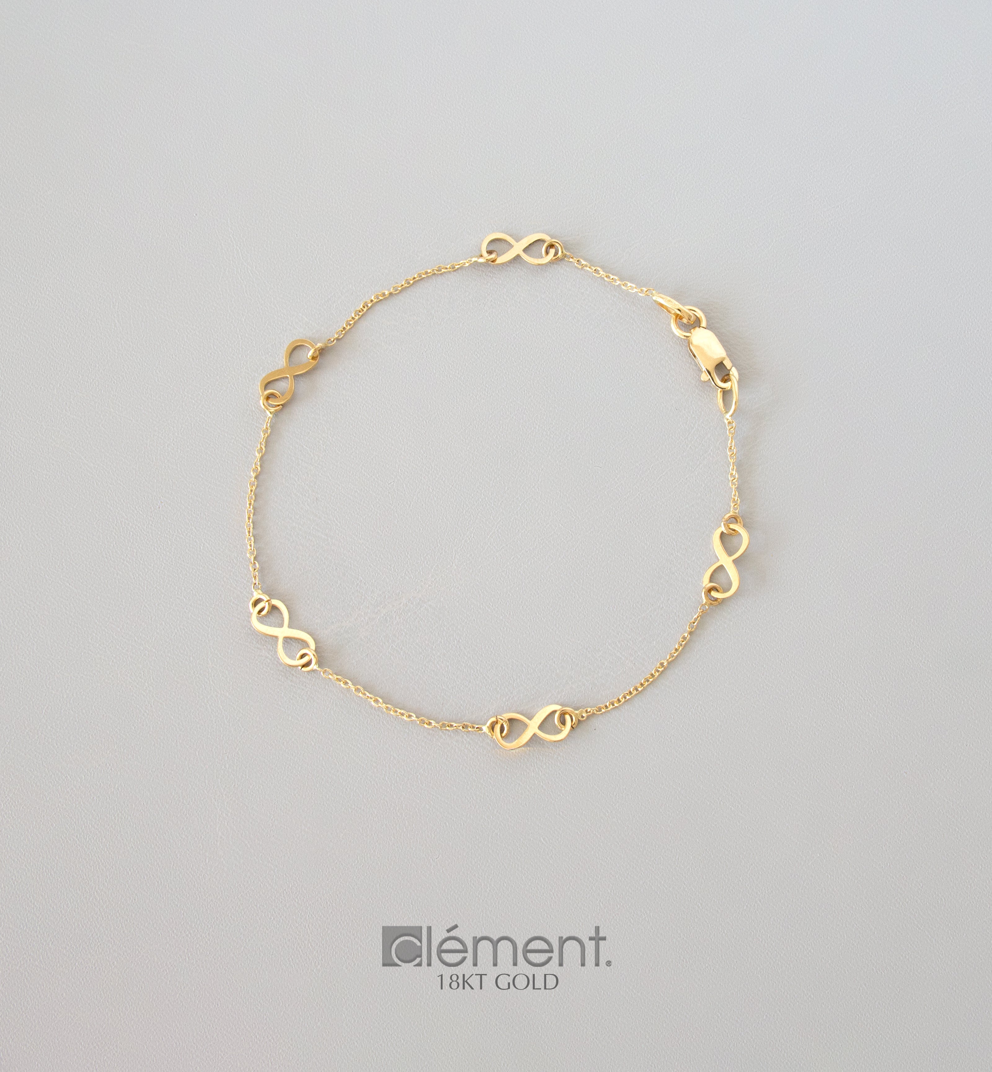 18ct Yellow Gold Infinity Bracelet