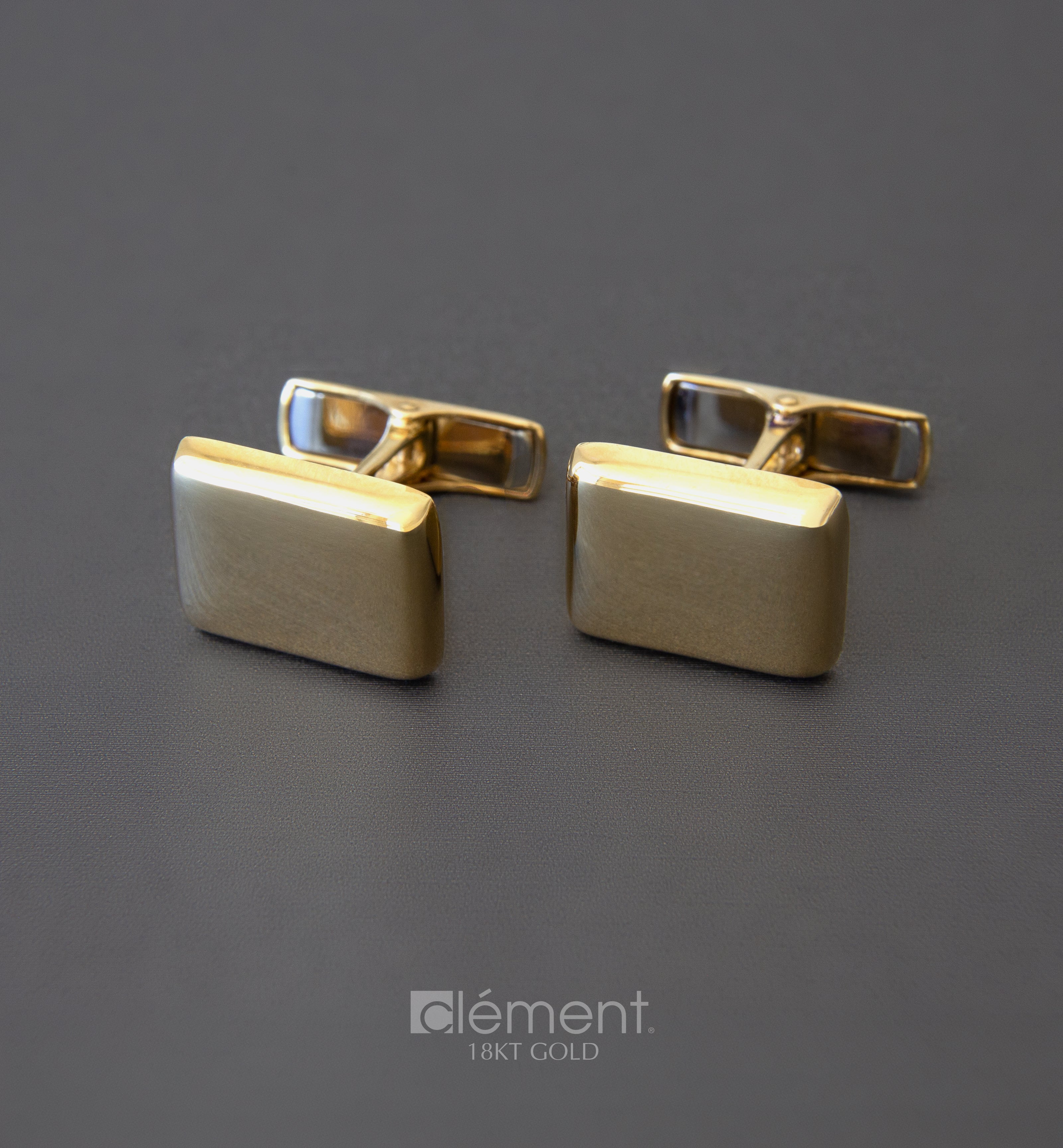 18ct Yellow Gold Rectangle Cufflinks