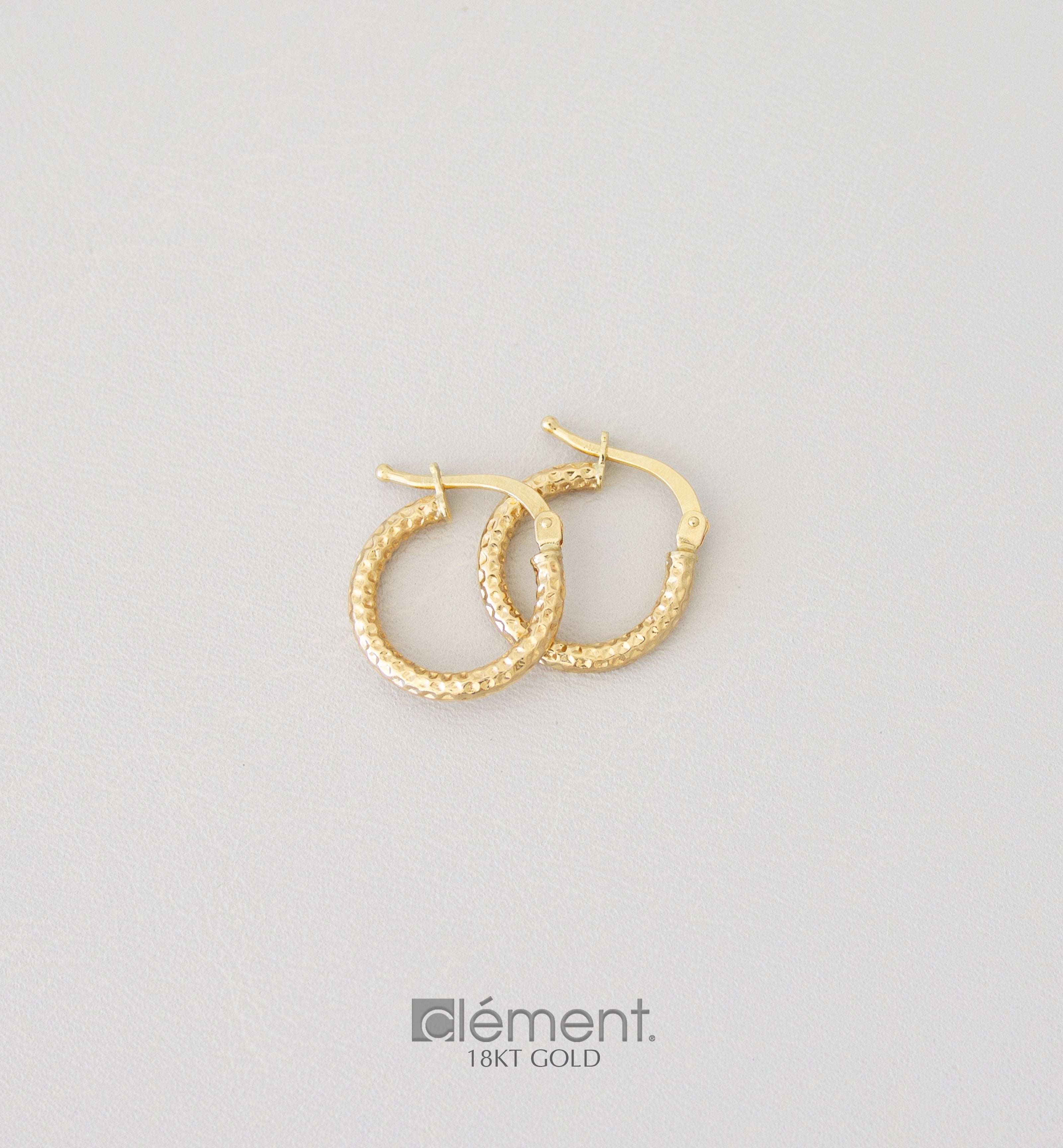 18ct Yellow Gold Design Hoop Earrings