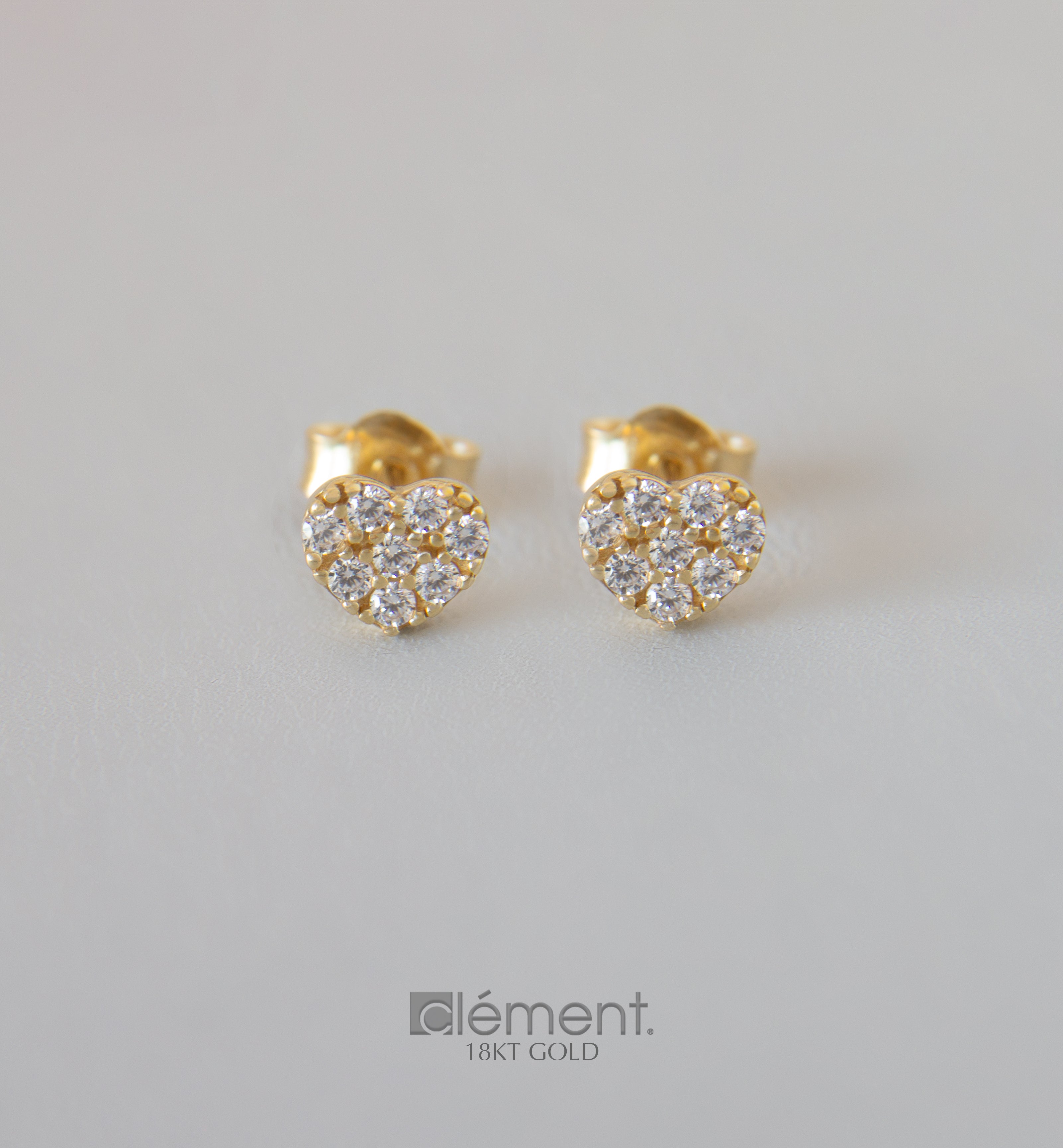 18ct Yellow Gold Heart Earrings