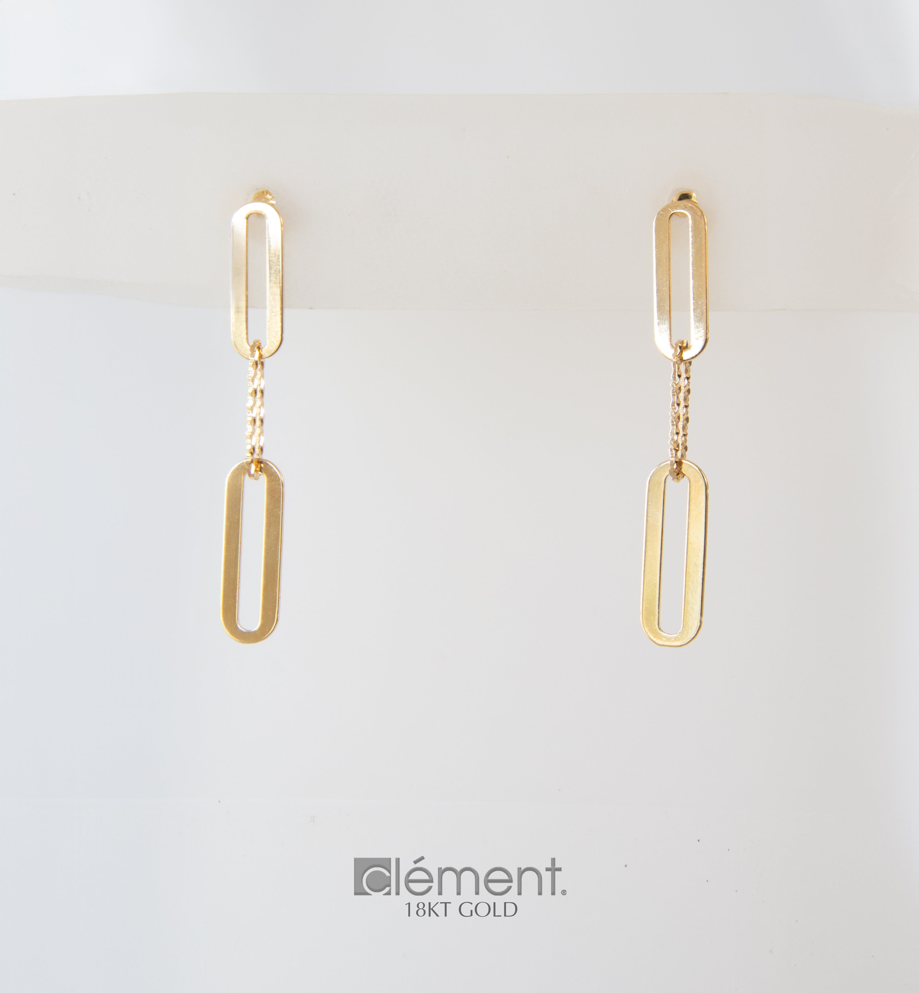 18ct Yellow Gold Link Earrings