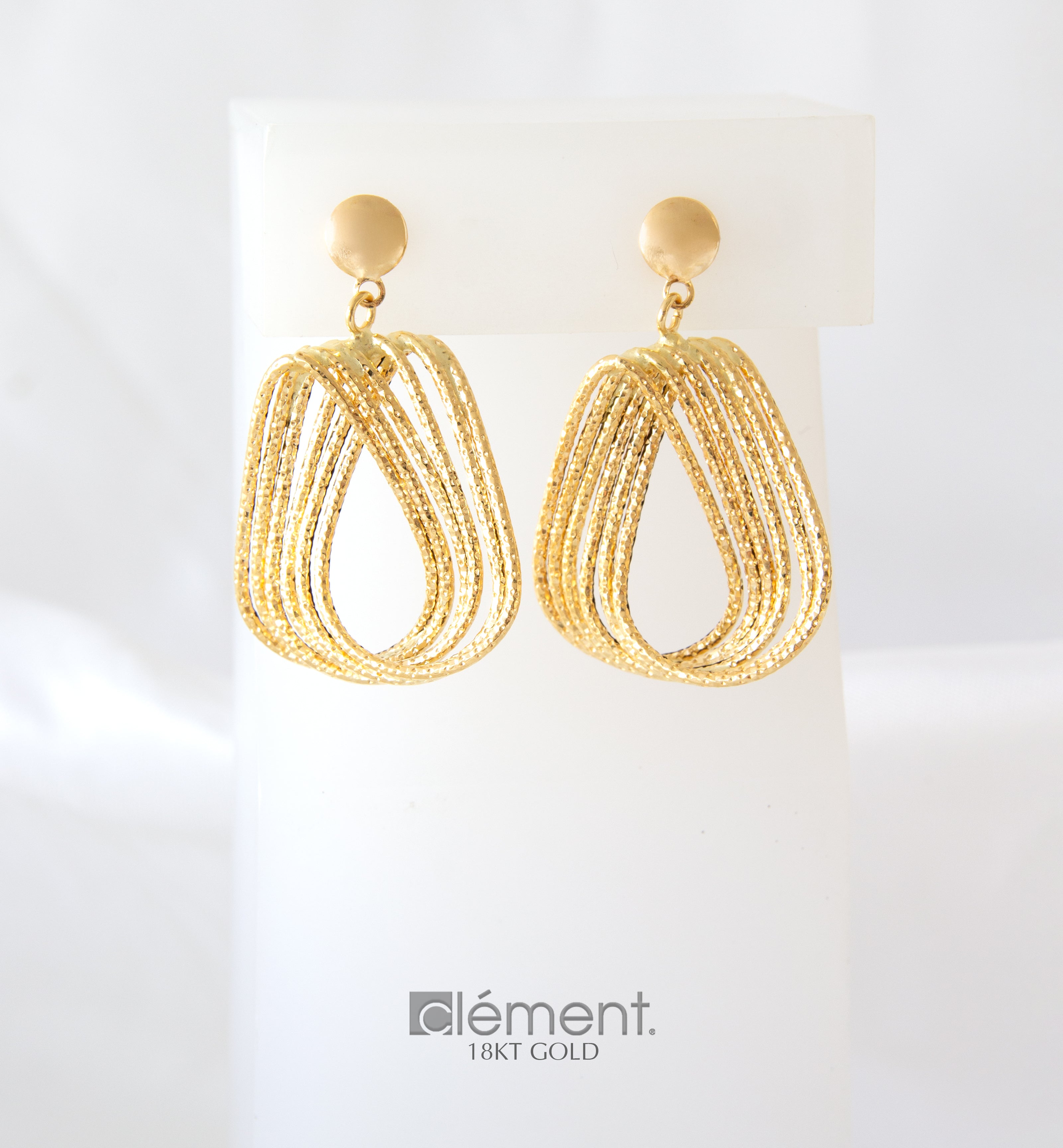 18ct Yellow Gold Design Earrings