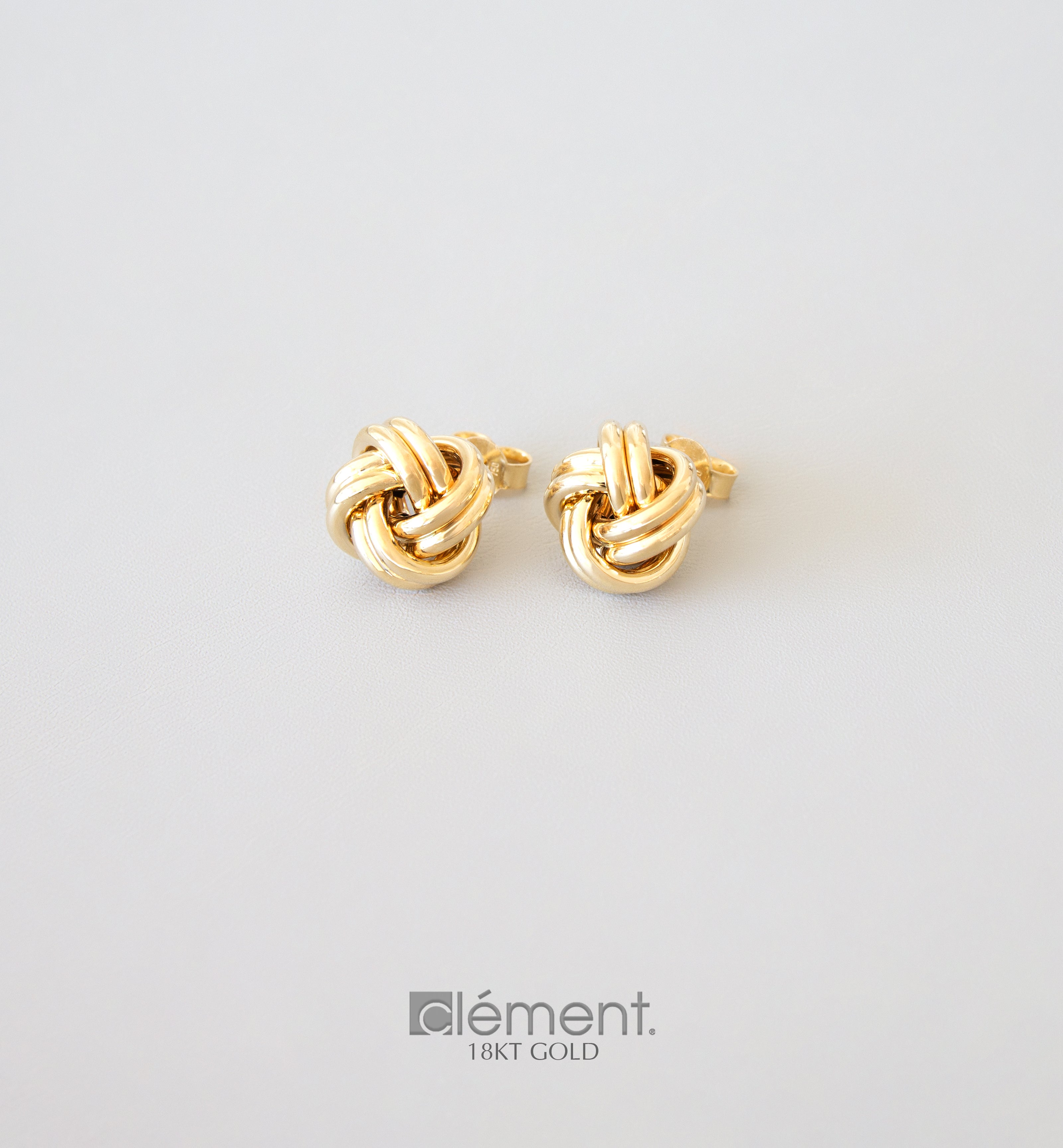 18ct Yellow Gold Knot Earrings