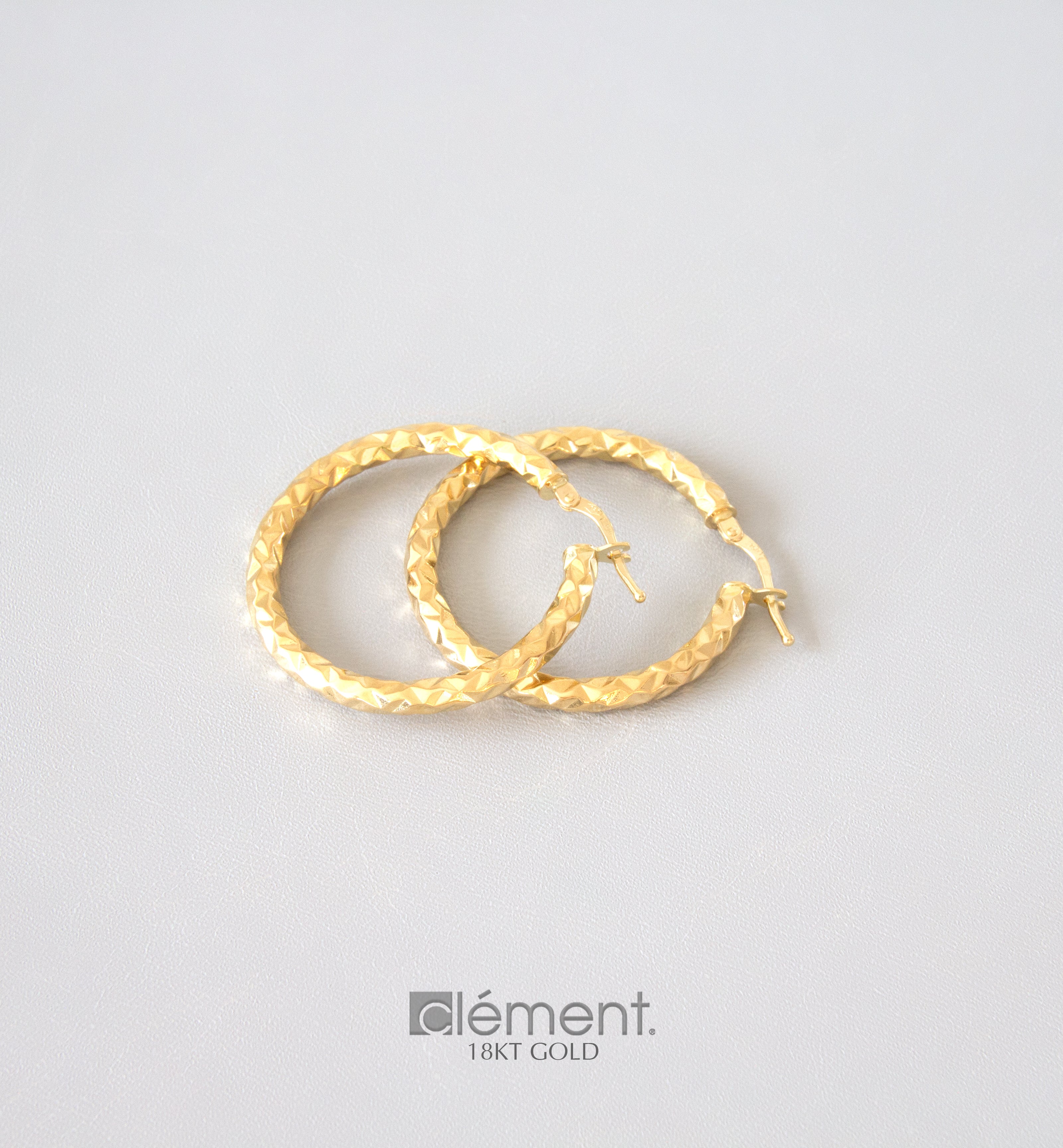 18ct Yellow Gold Hoop Earrings