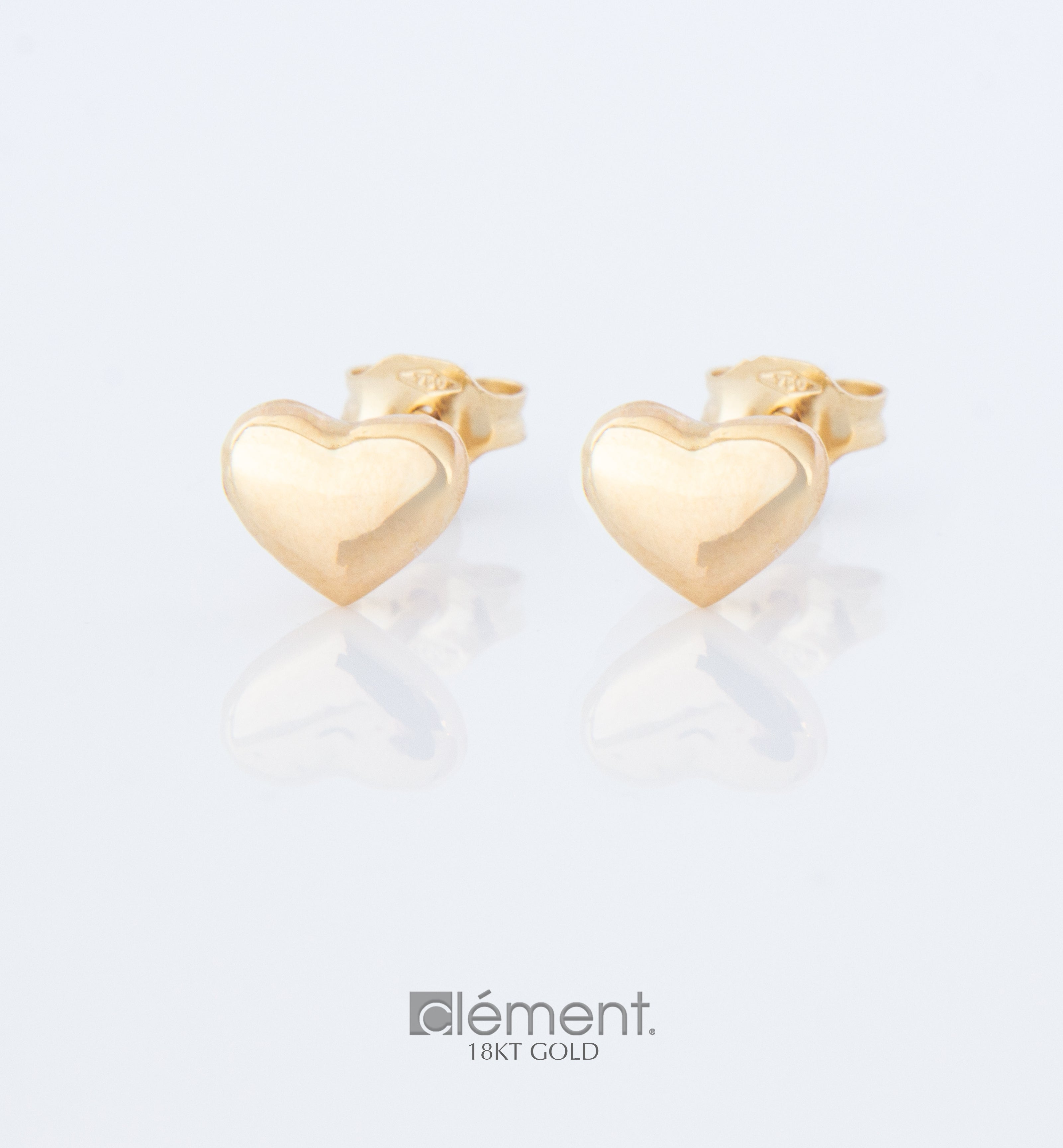 18ct Gold Heart Earrings