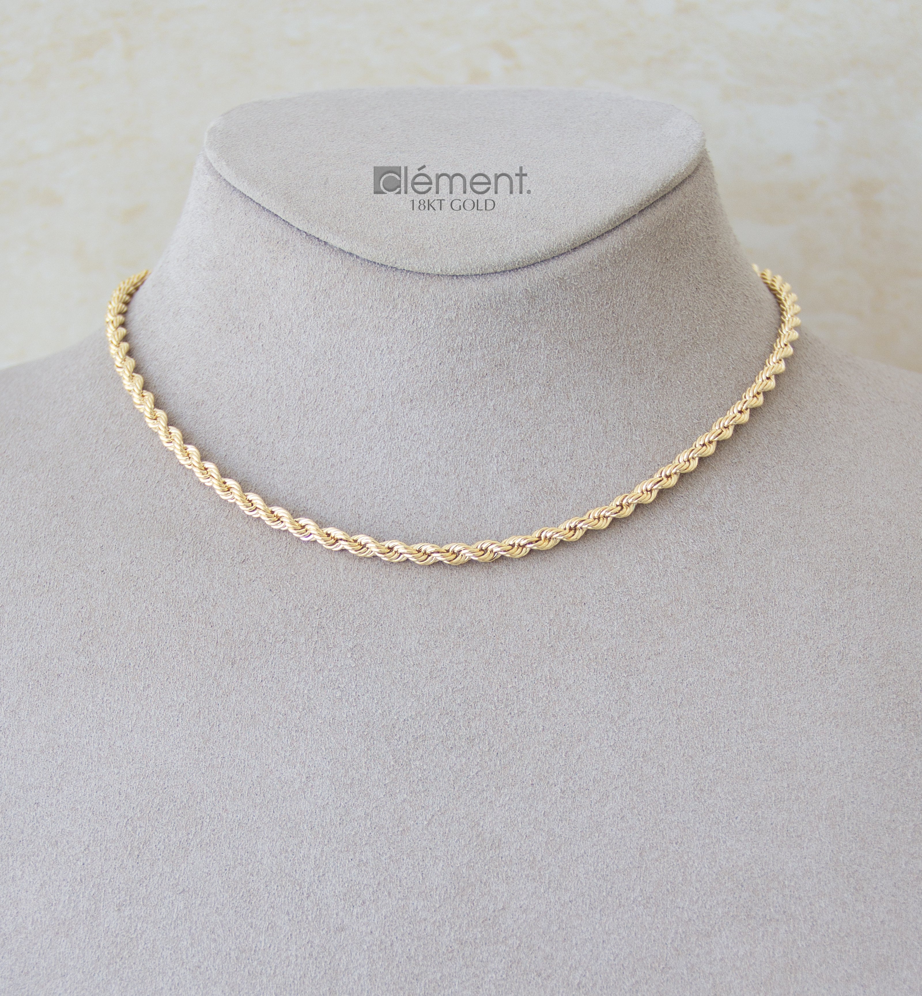 18ct Yellow Gold Rope Necklace
