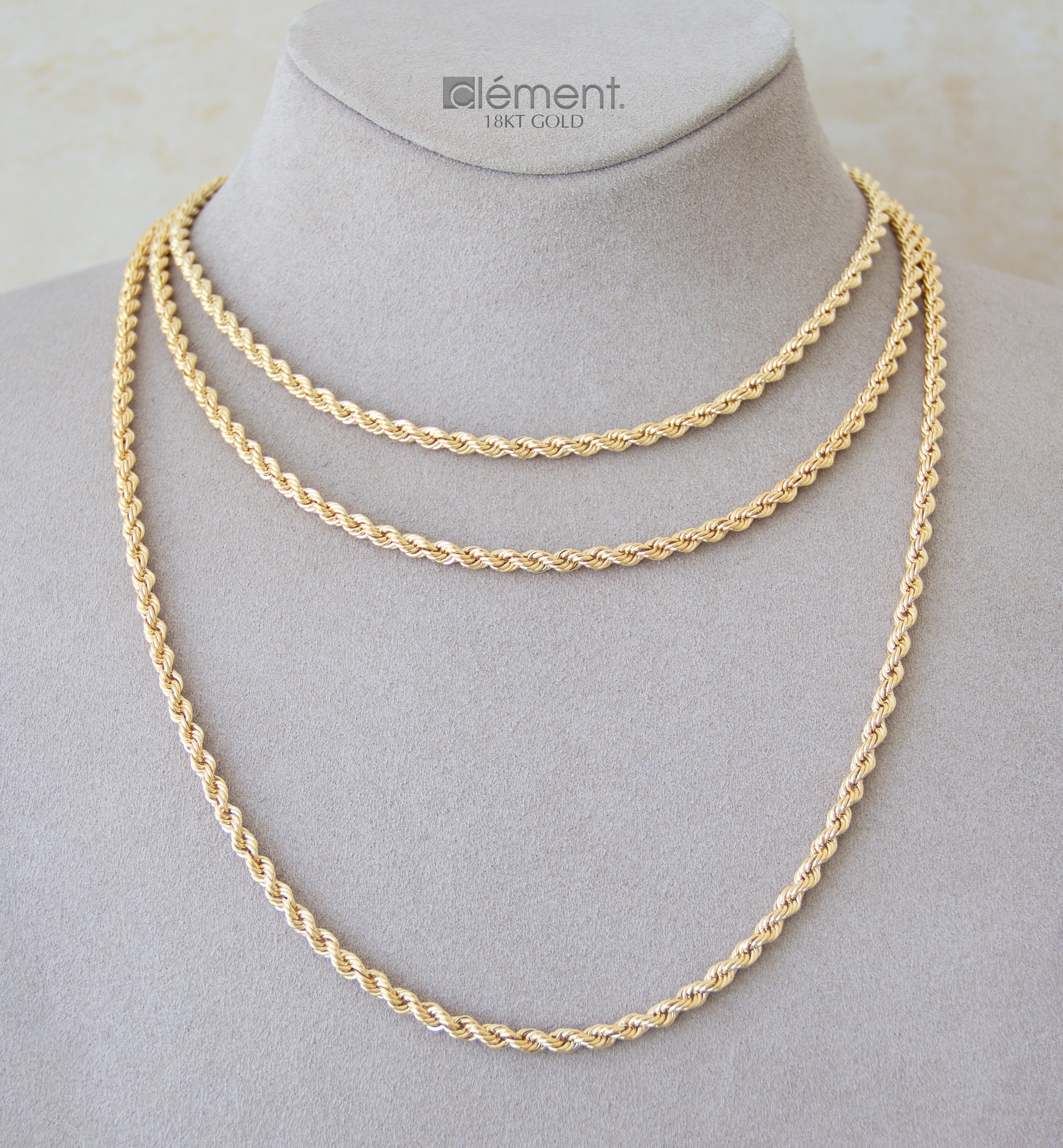 18ct Yellow Gold 18ct Gold Rope Chain 18ct Yellow Gold Rope Chain