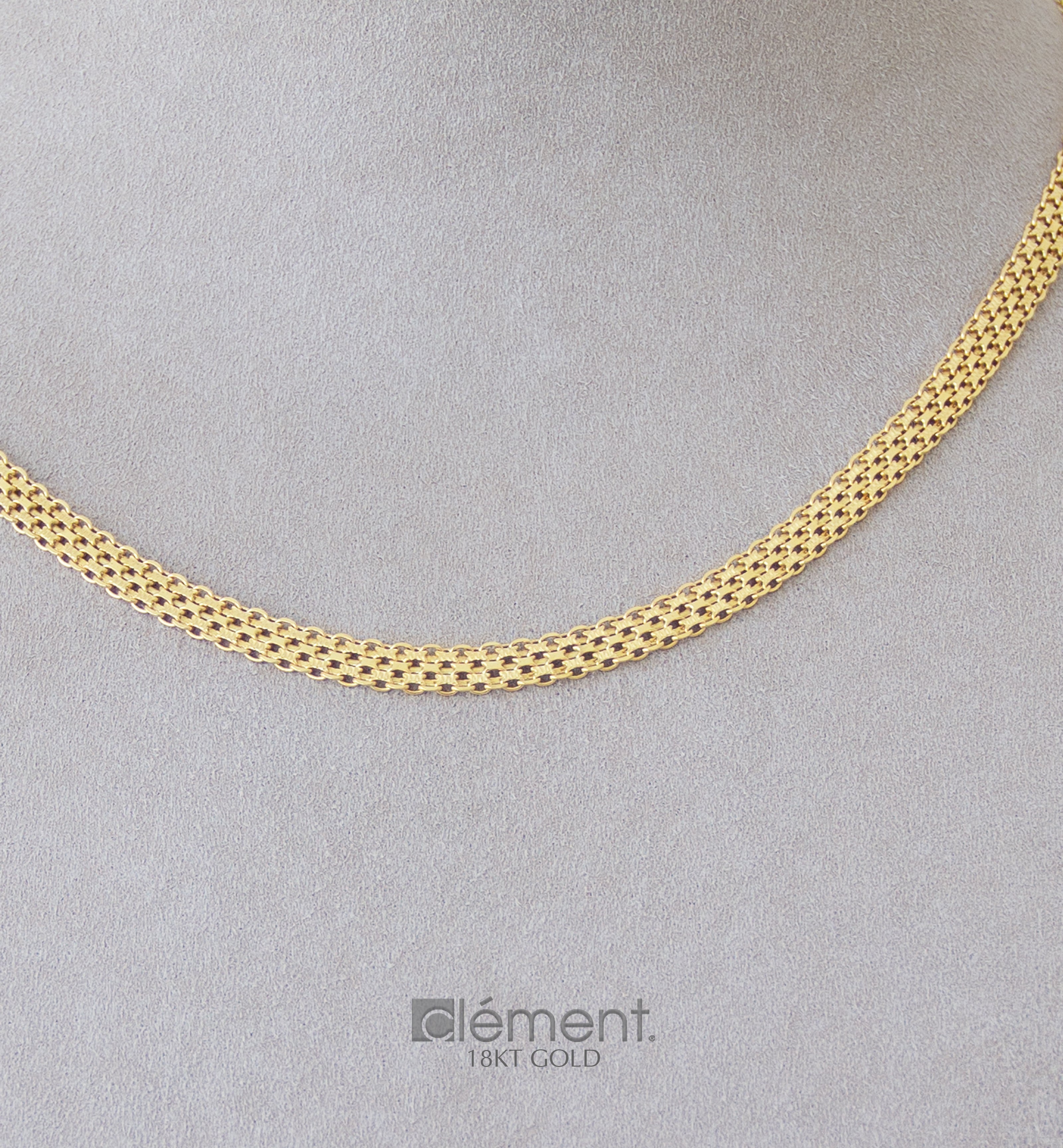 18ct Yellow Gold Flat Necklace