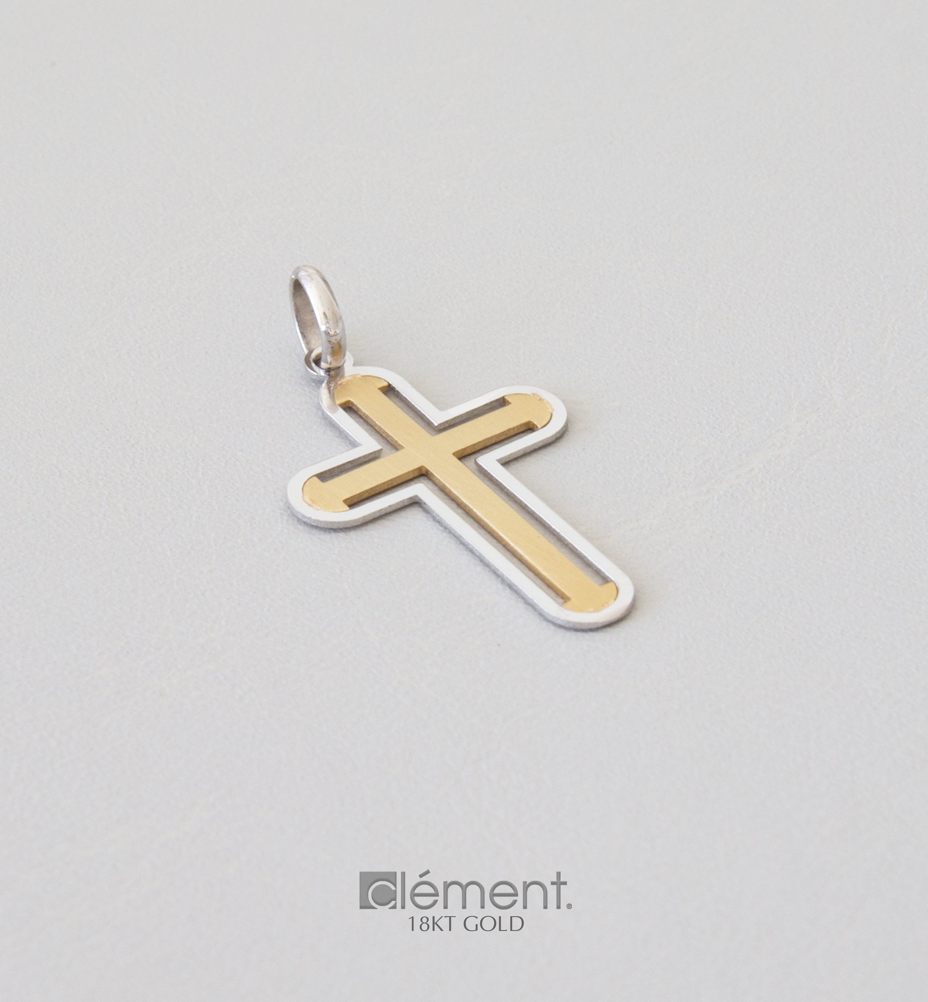 Macy's Two-Tone Crucifix Cross Pendant Necklace in 14k Gold and White Gold  - Macy's