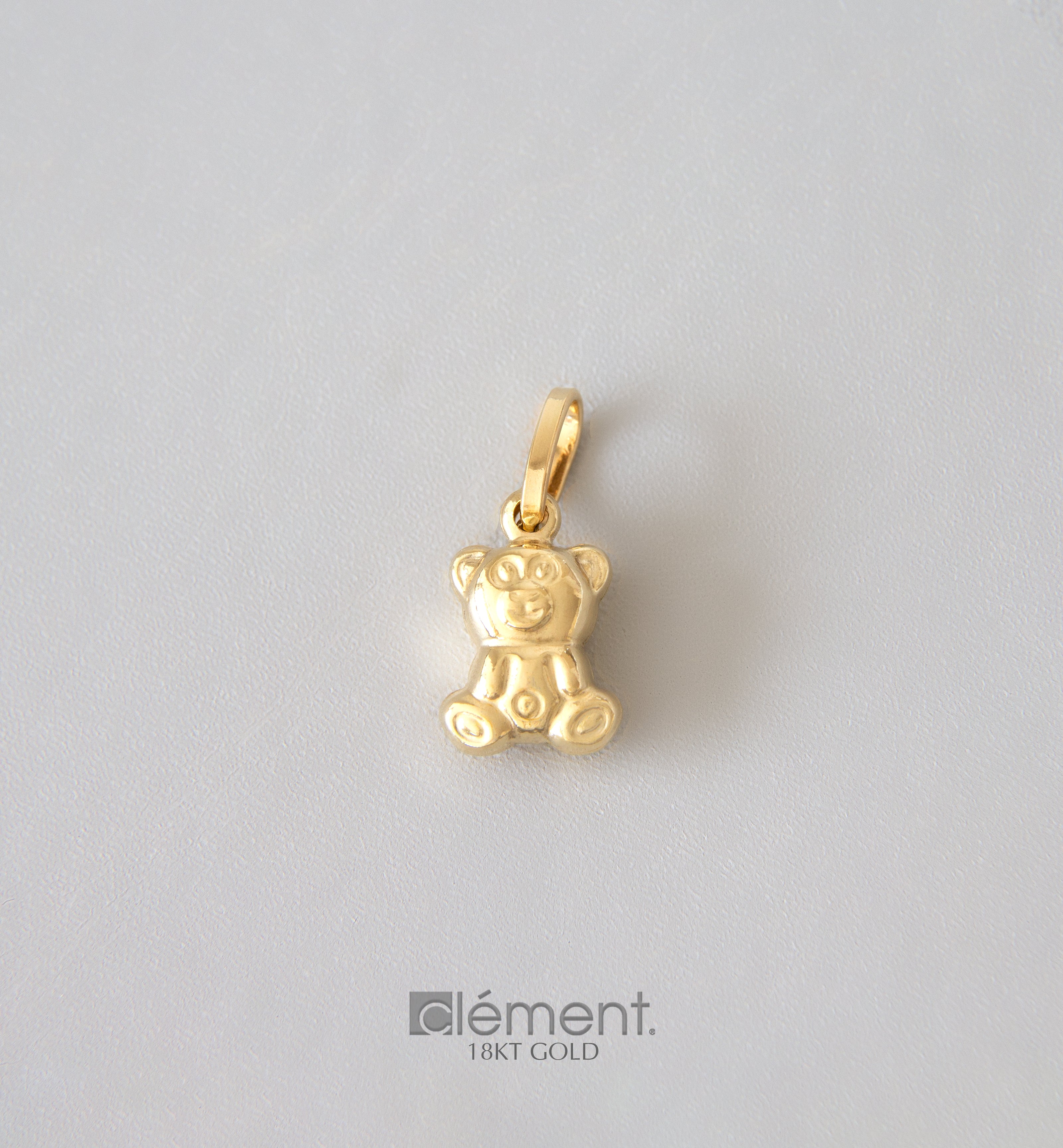 18ct Yellow Gold Teddy Bear Pendant