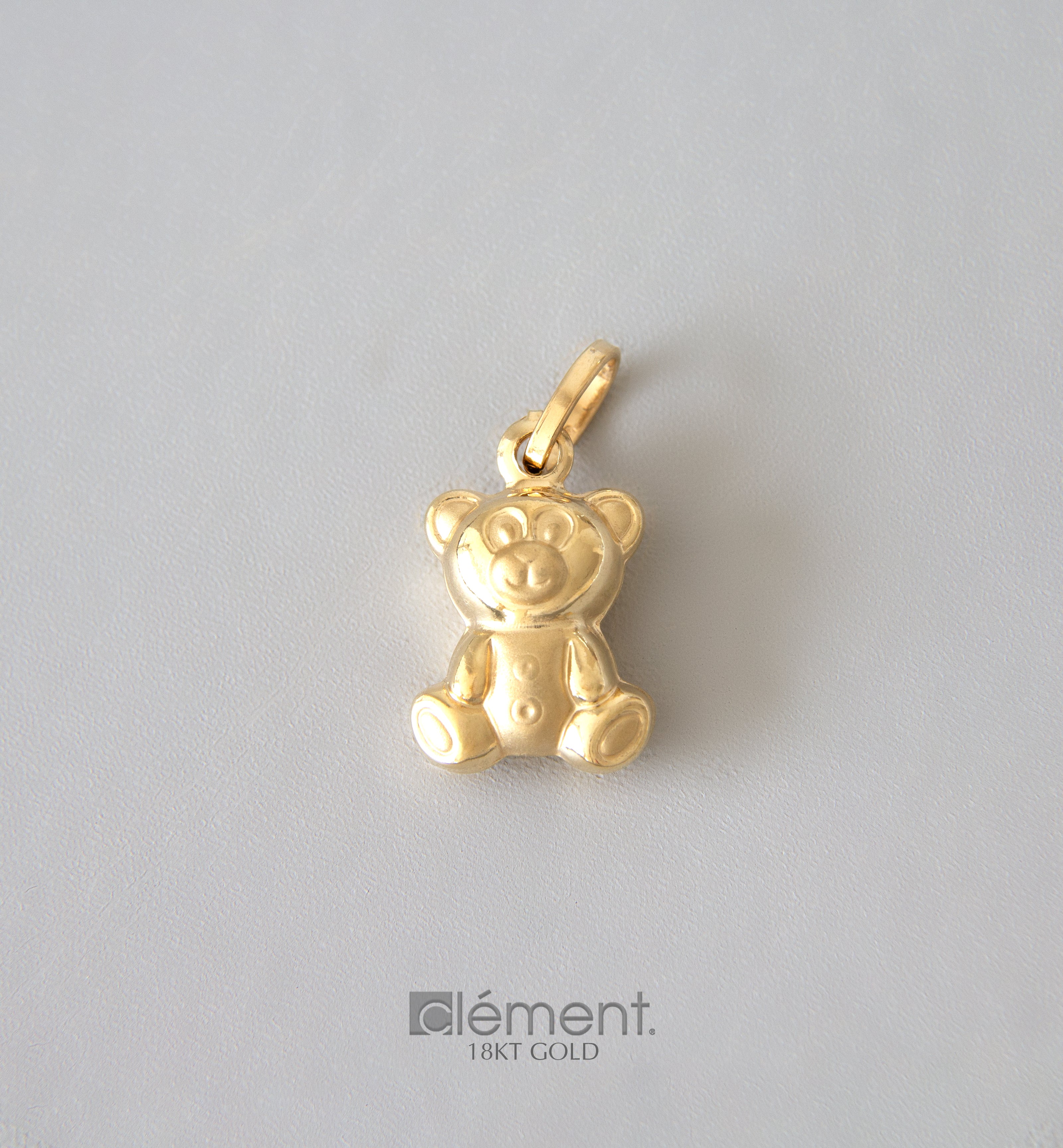 18ct Yellow Gold Teddy Bear Pendant