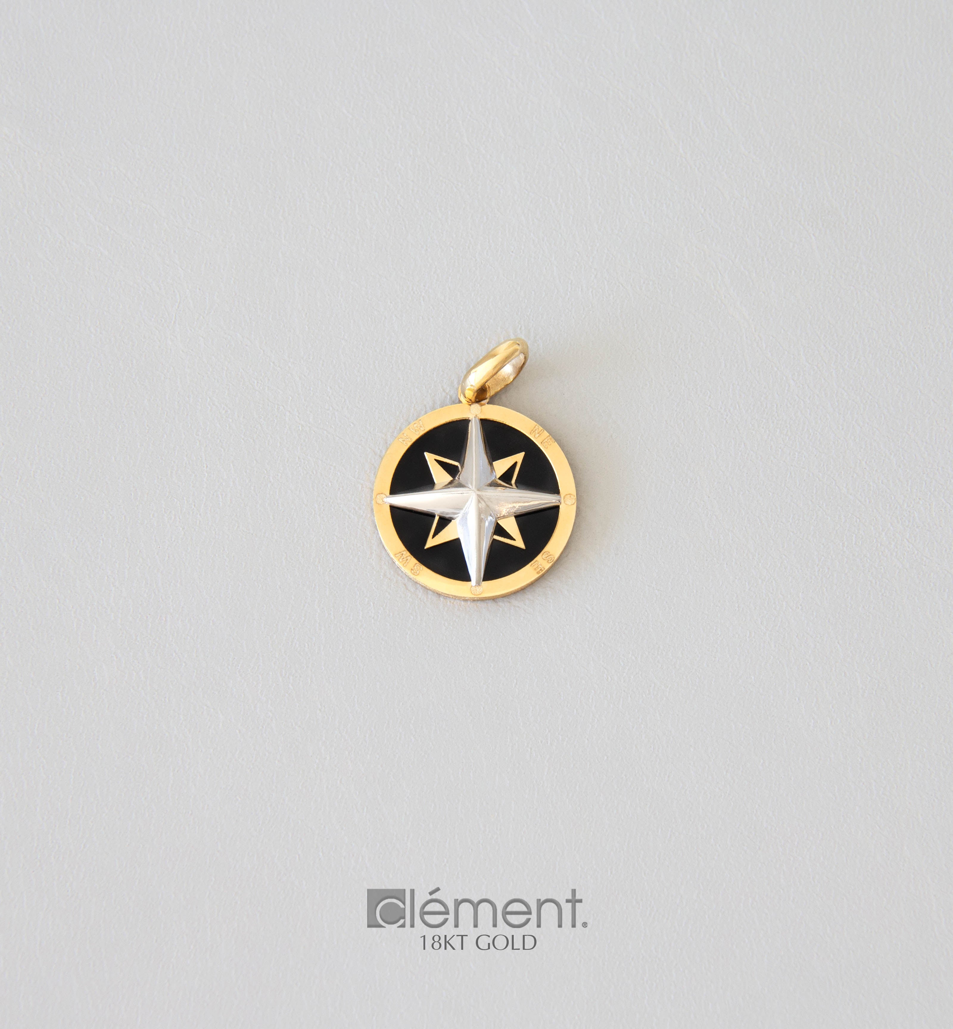 18ct Yellow Gold Compass Pendant