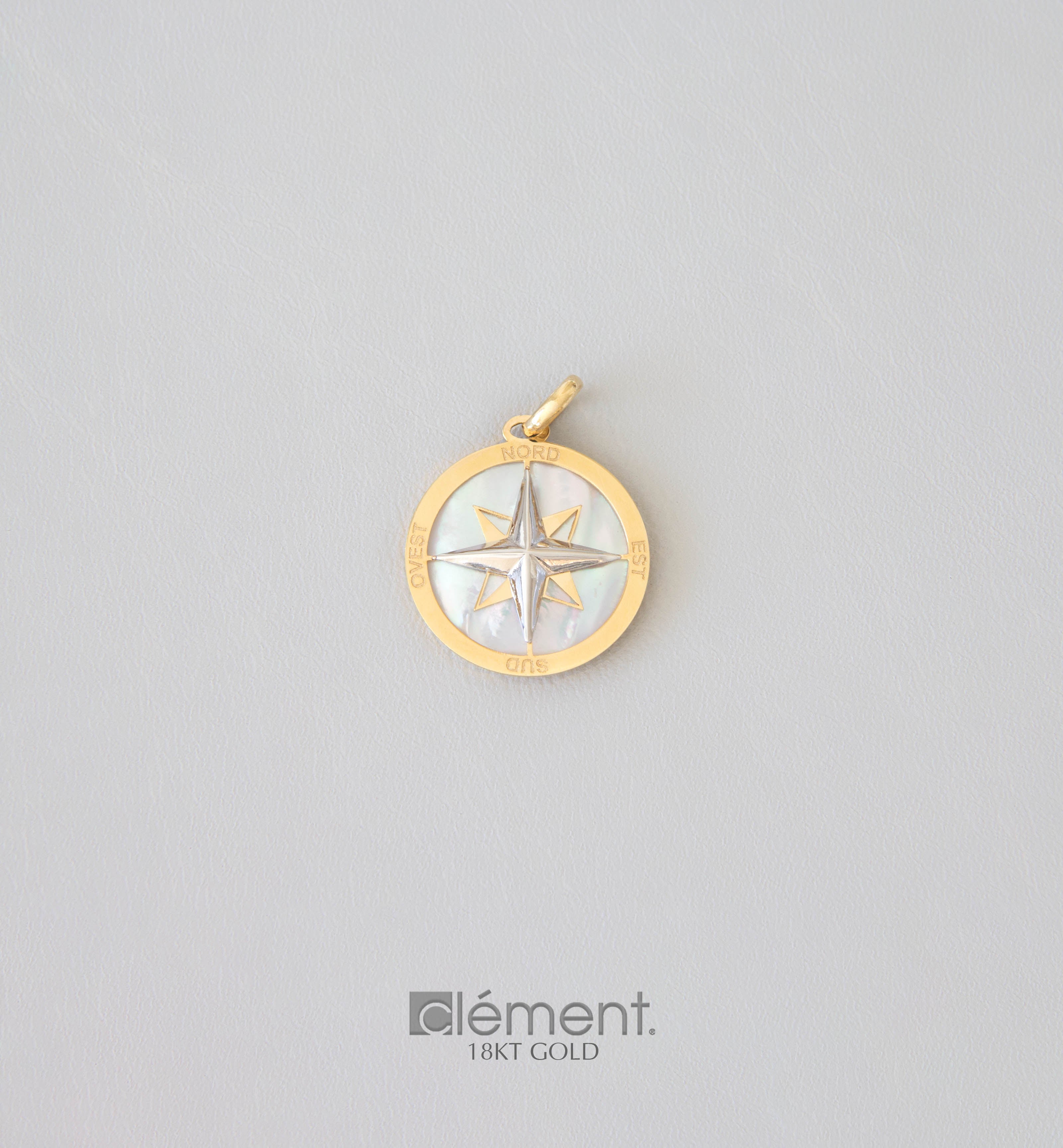 18ct Yellow Gold Compass Pendant