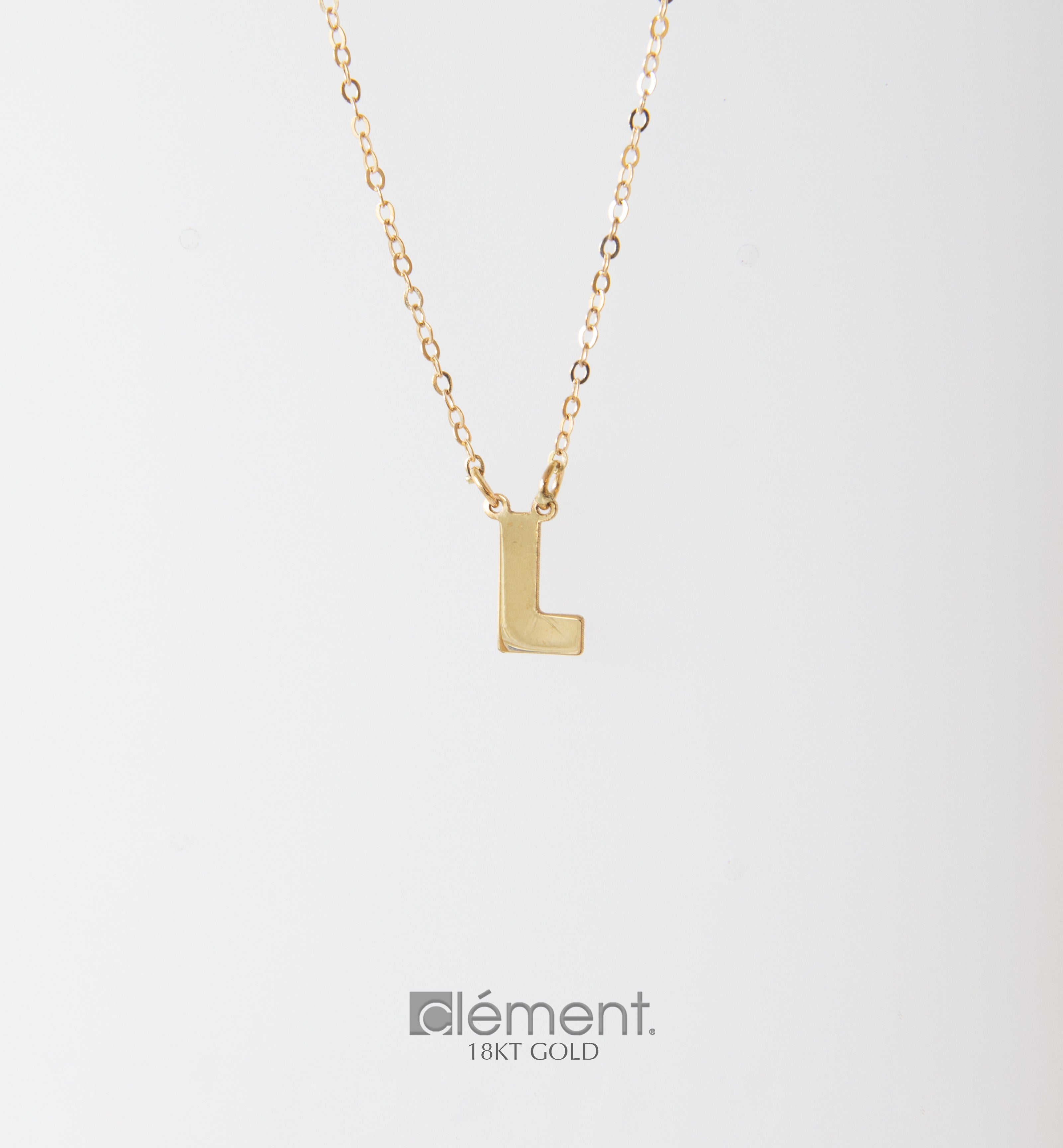 18ct Yellow Gold Letter L