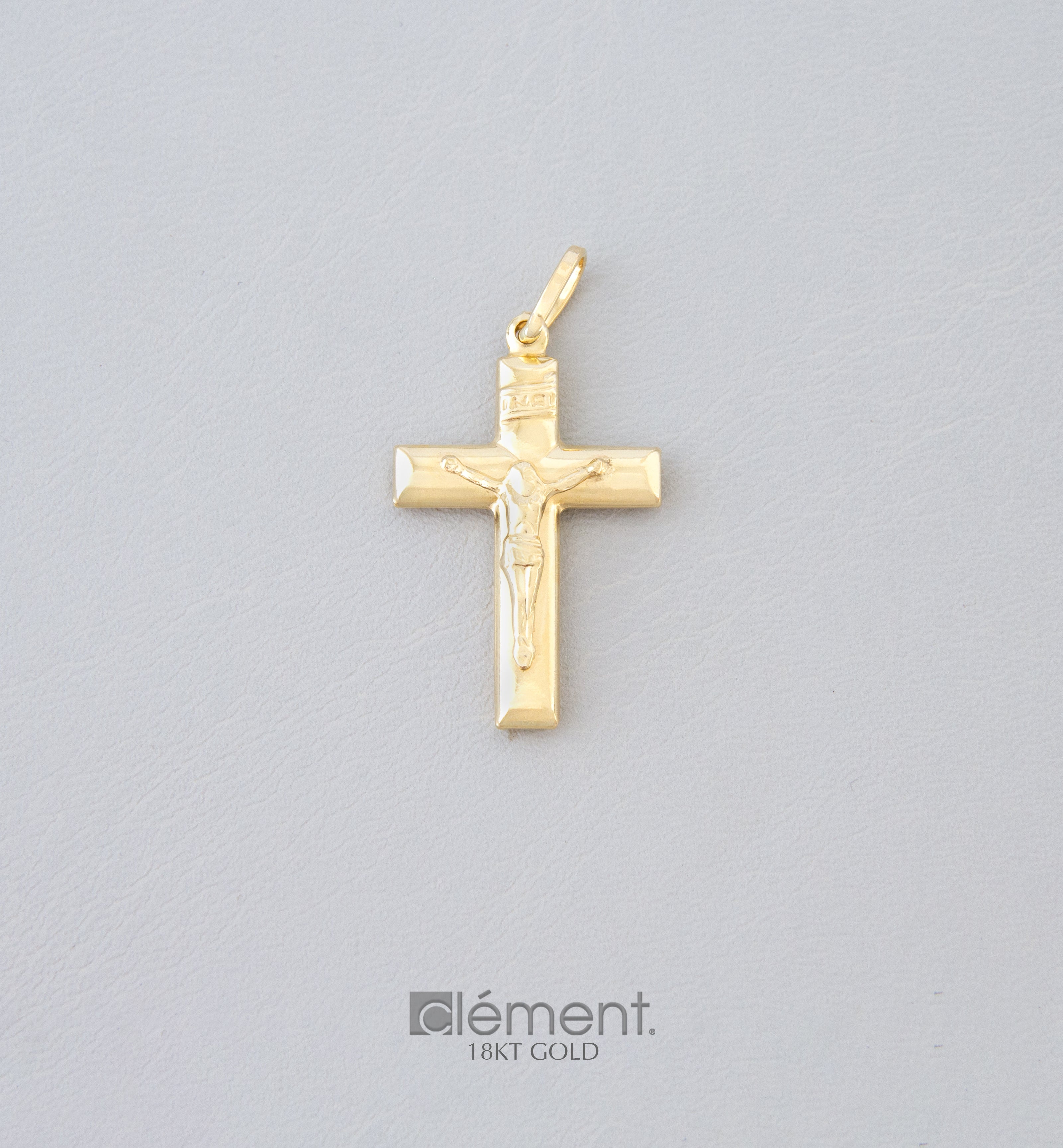 18ct Yellow Gold Crucifix Cross Pendant