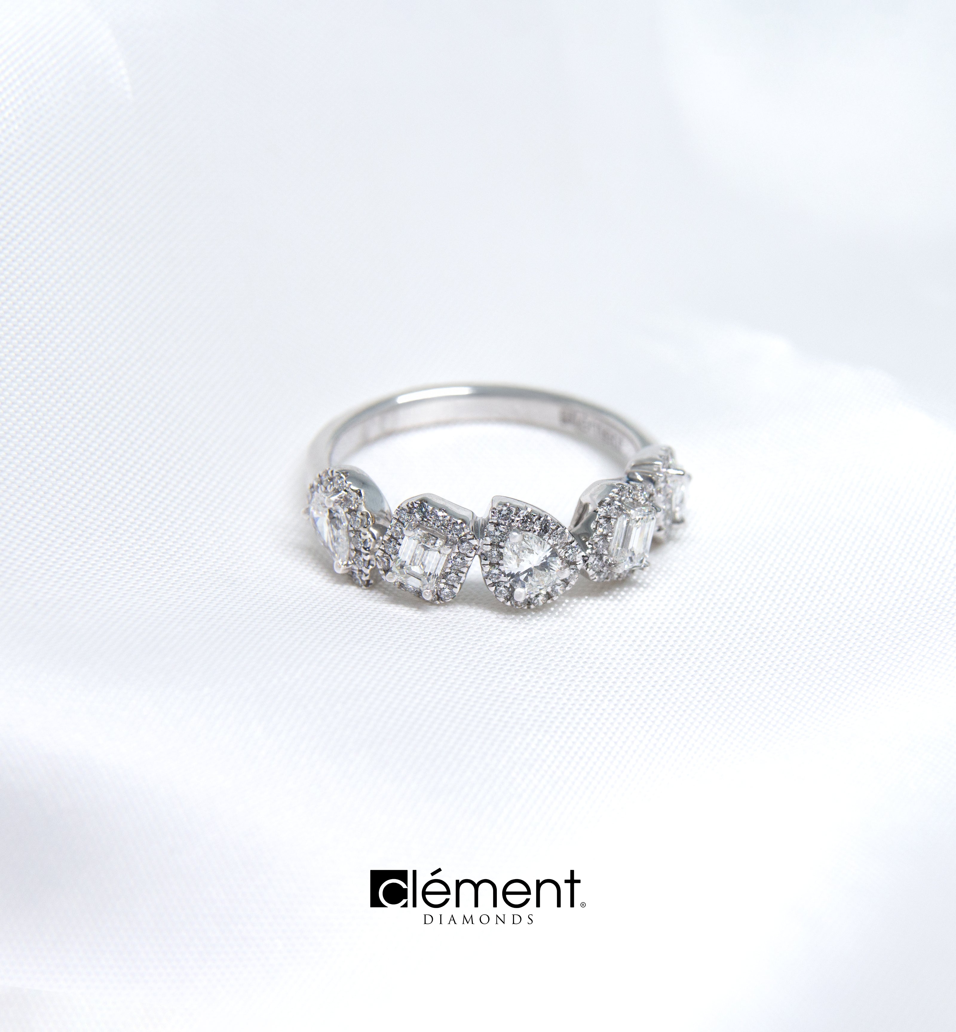 18ct White Gold Fancy Cut Diamond Ring