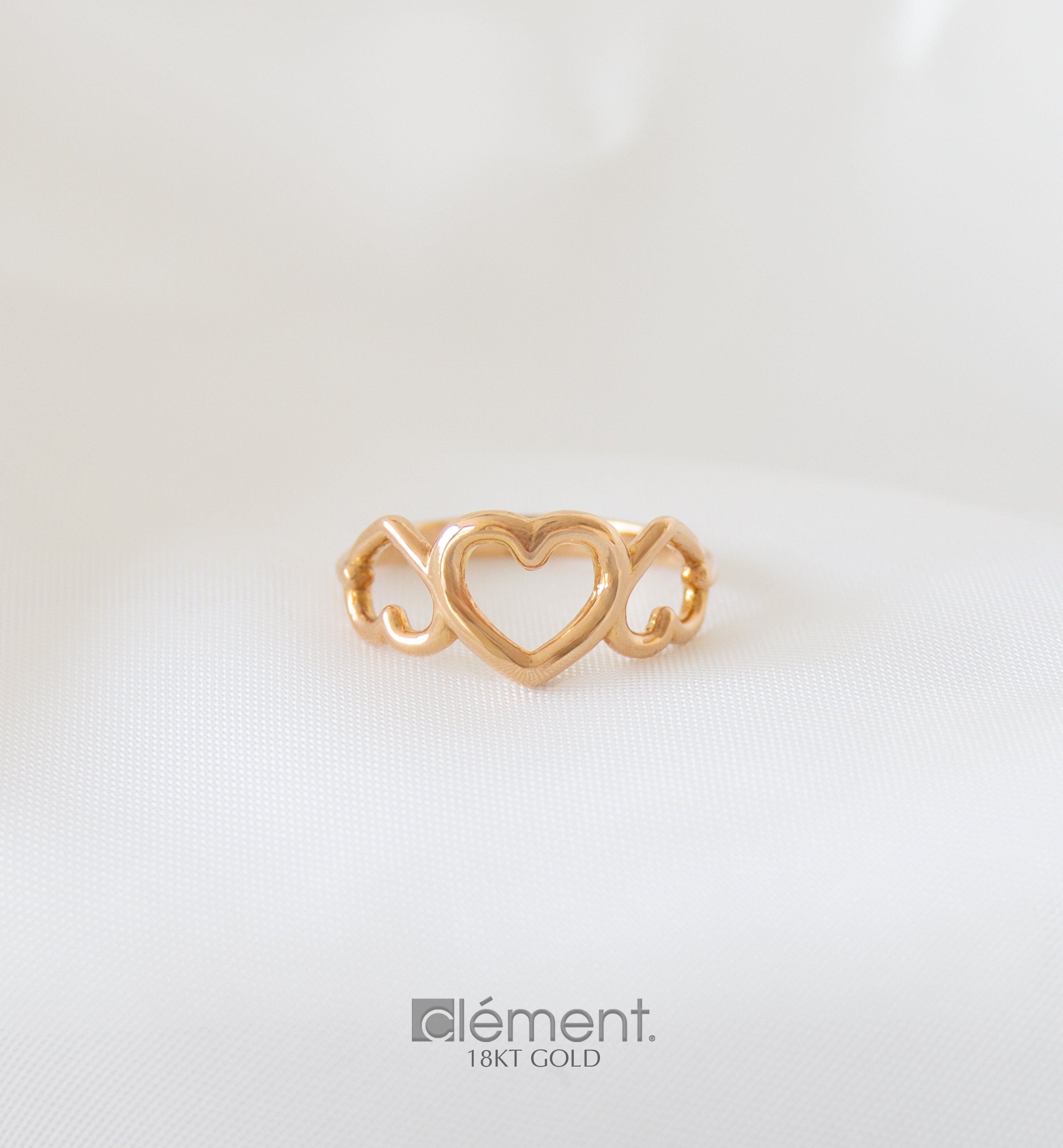 18ct Rose Gold Heart Ring