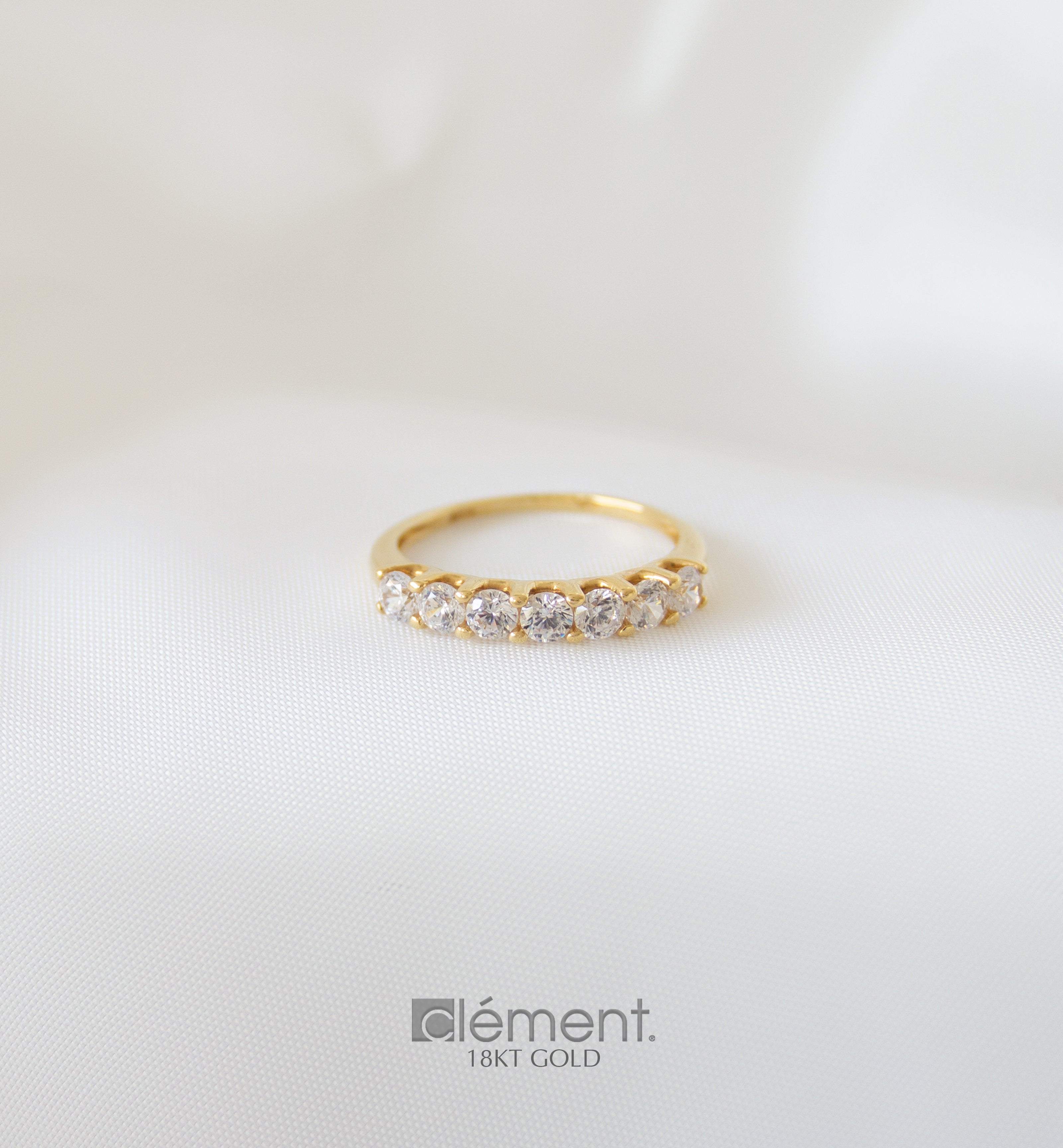 18ct Yellow Gold Eternity Ring with CZ Stones