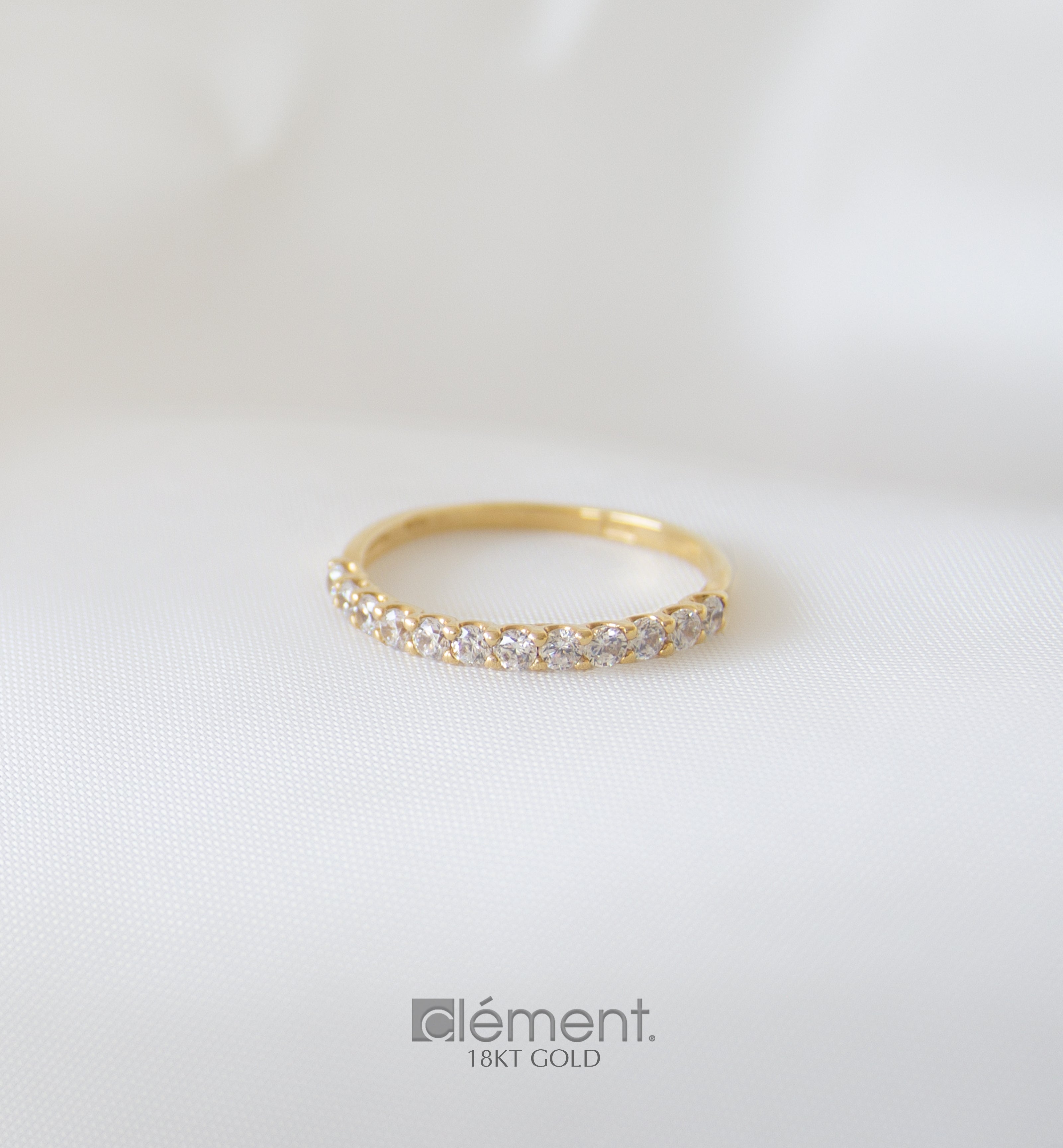 18ct Gold Eternity Ring with CZ Stones