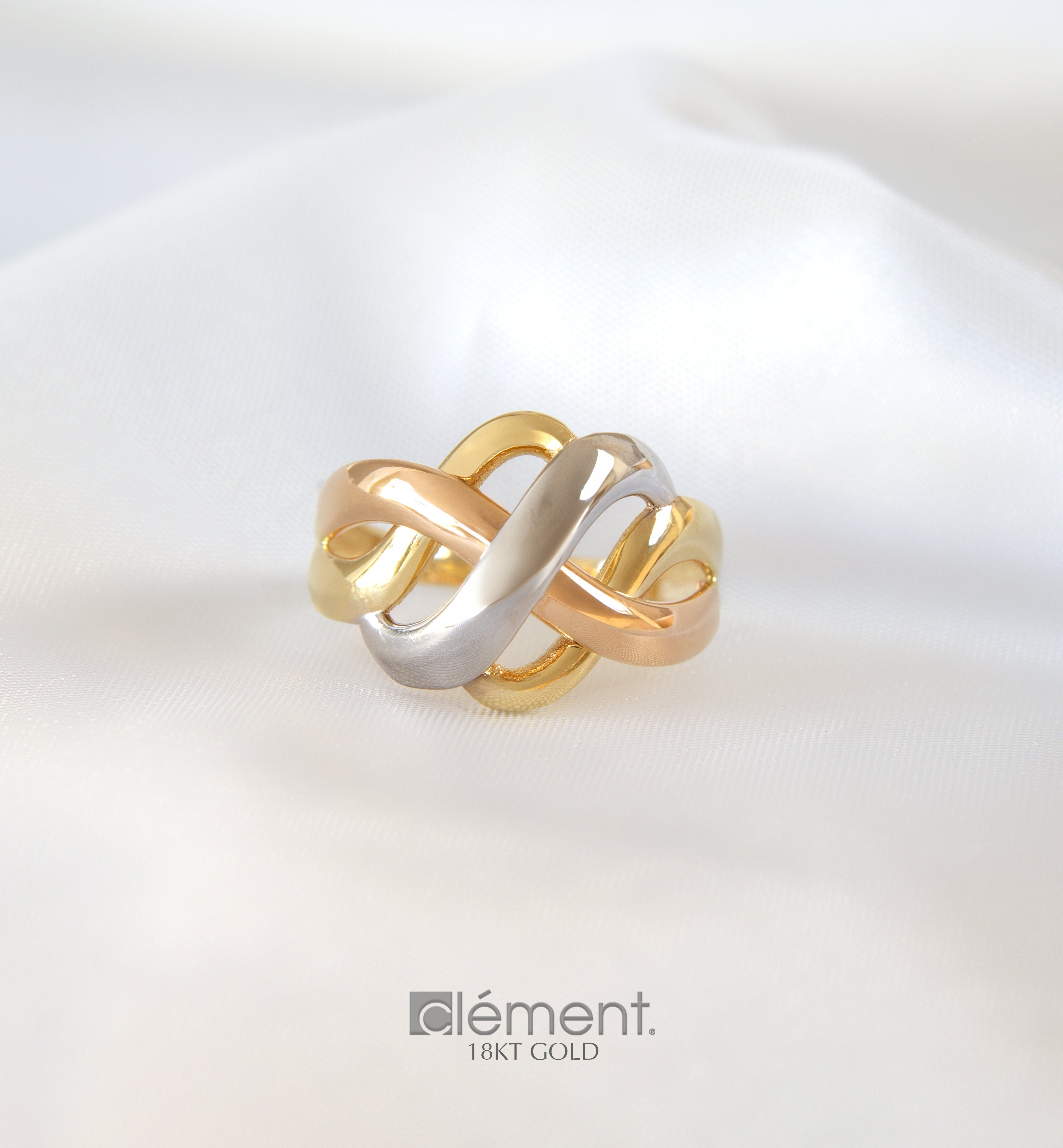 18ct Gold 3-Colour Ring