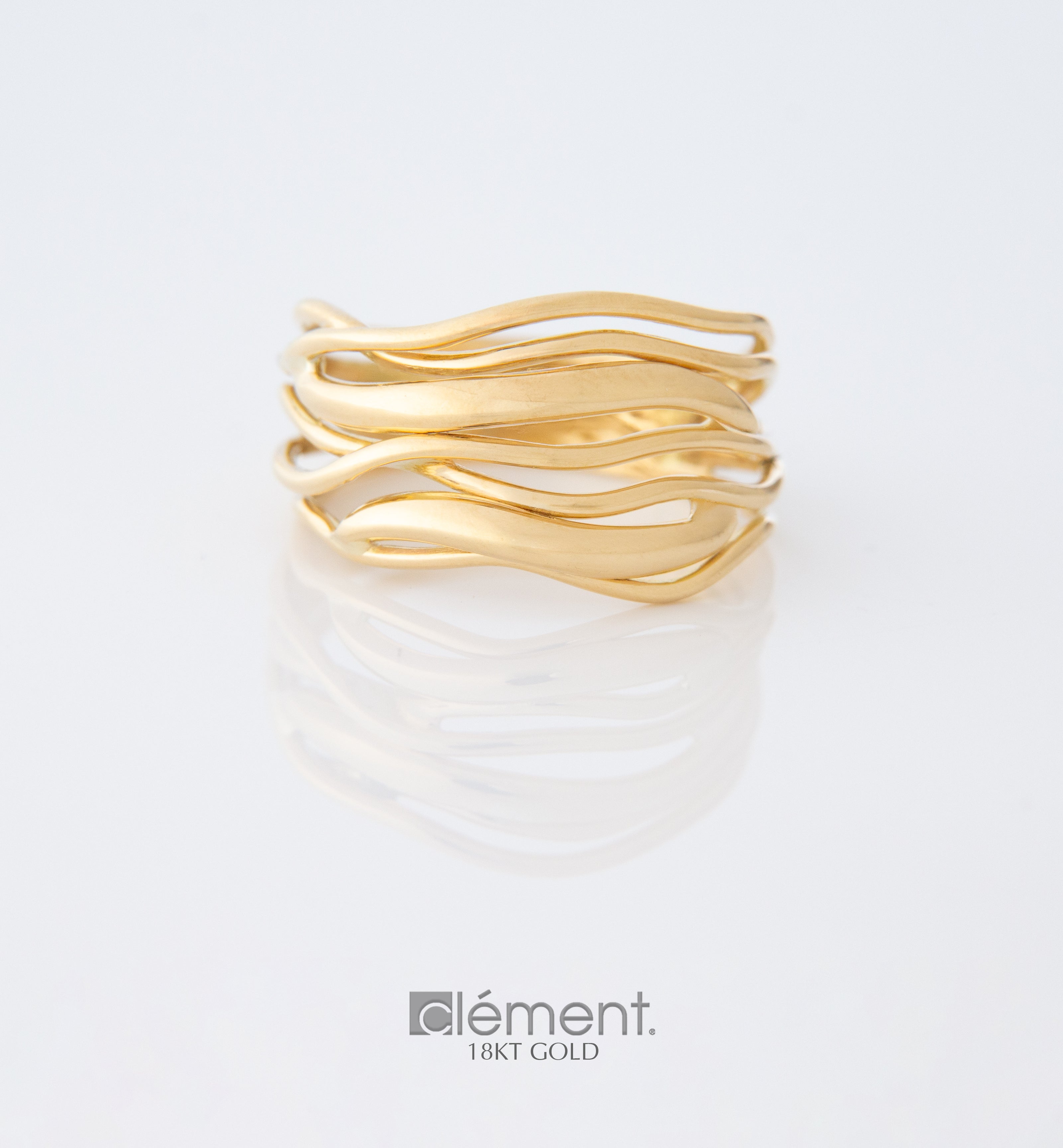 18ct Yellow Gold Wave Design Ring