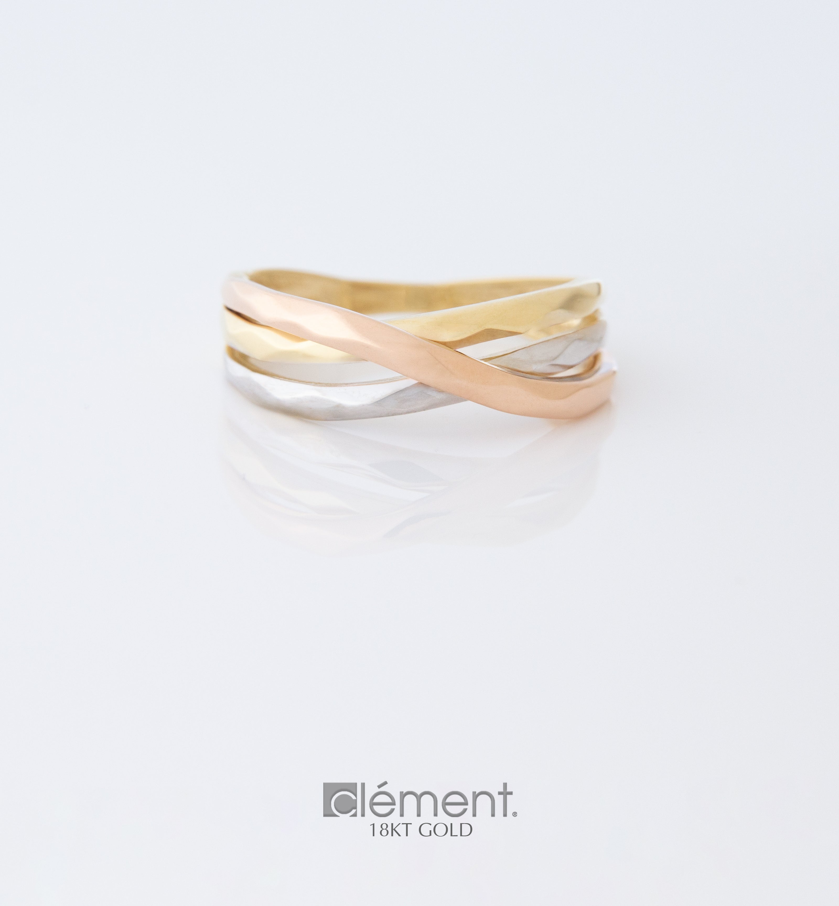18ct Gold 3-Colour Ring