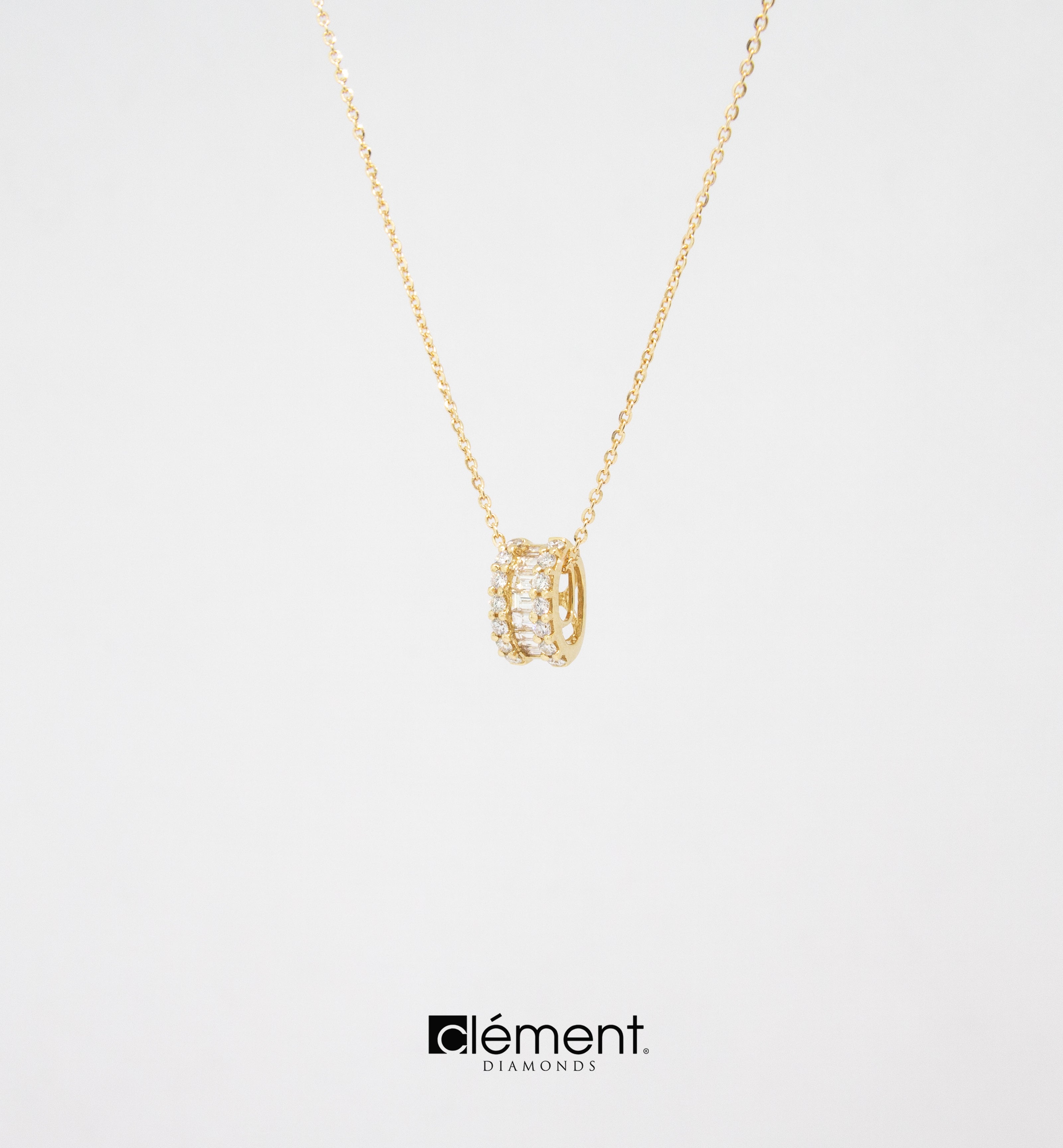 18ct Yellow Gold Diamond Pendant