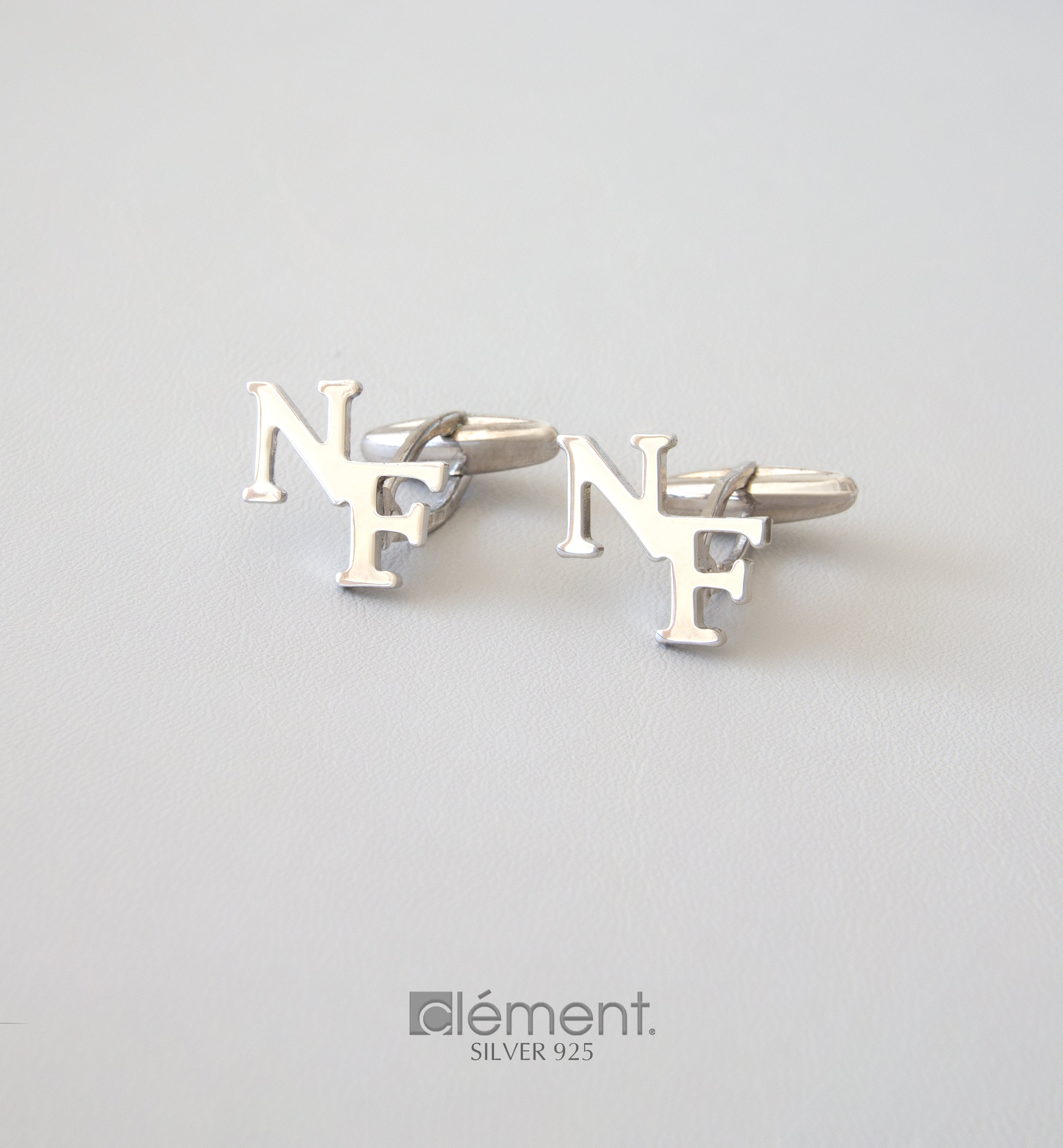 Silver 925 Initial Cufflinks