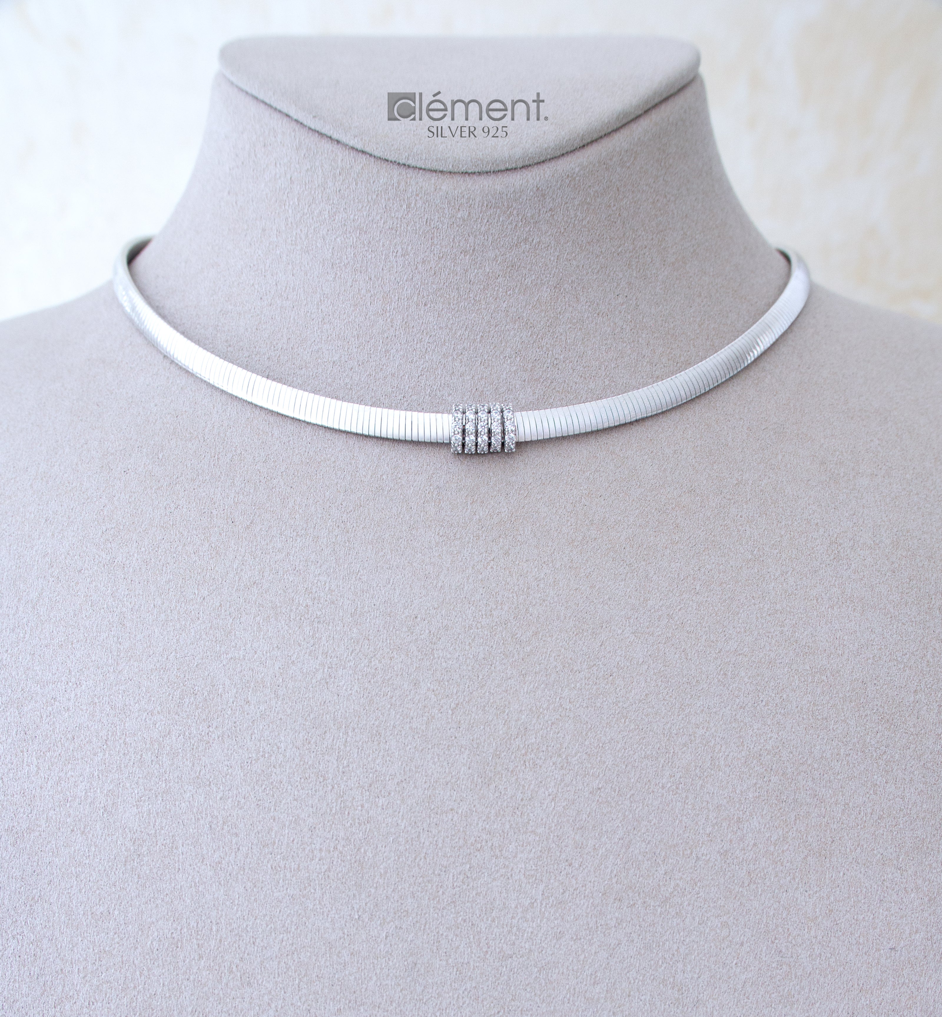 Silver 925 Necklace with CZ Stones