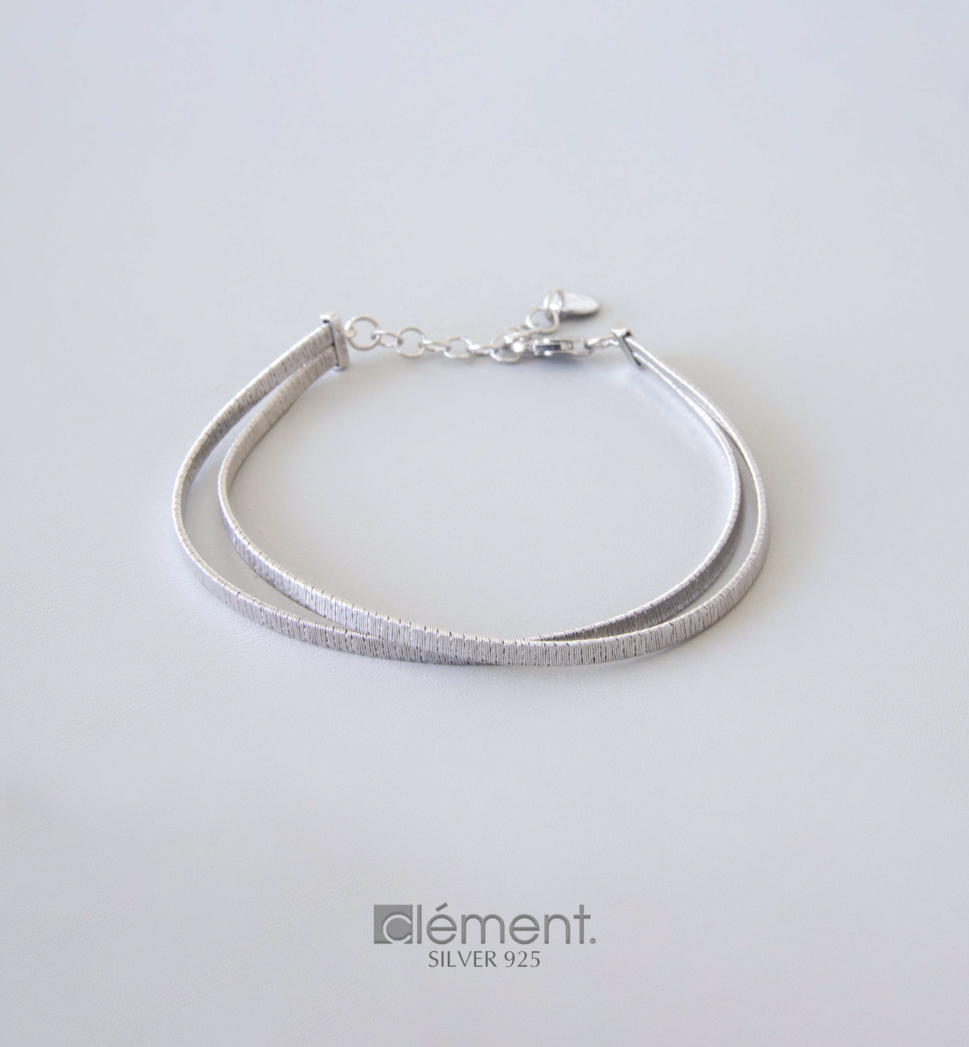 Silver 925 Double Flat Bracelet