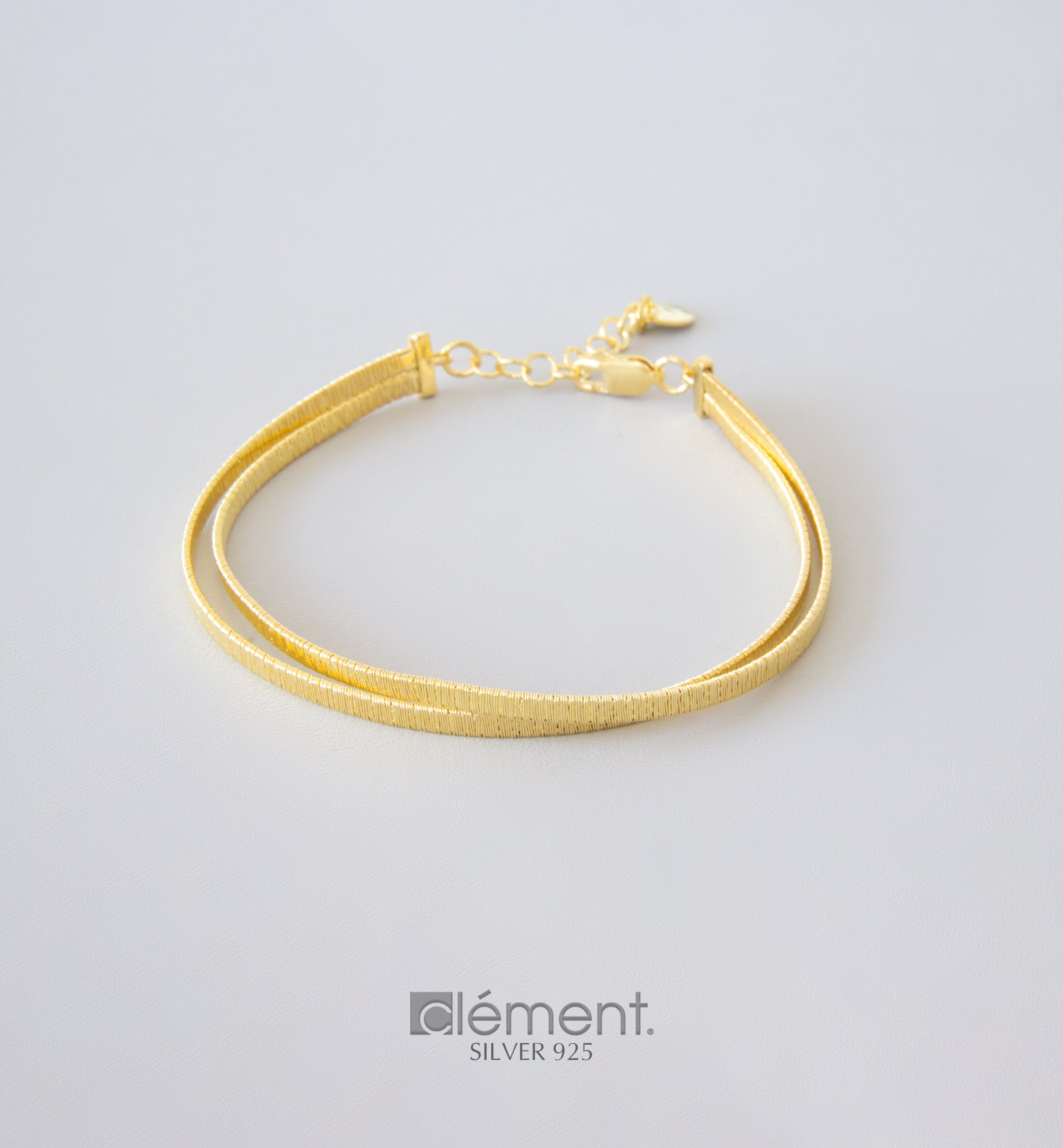 Silver 925 Double Flat Bracelet