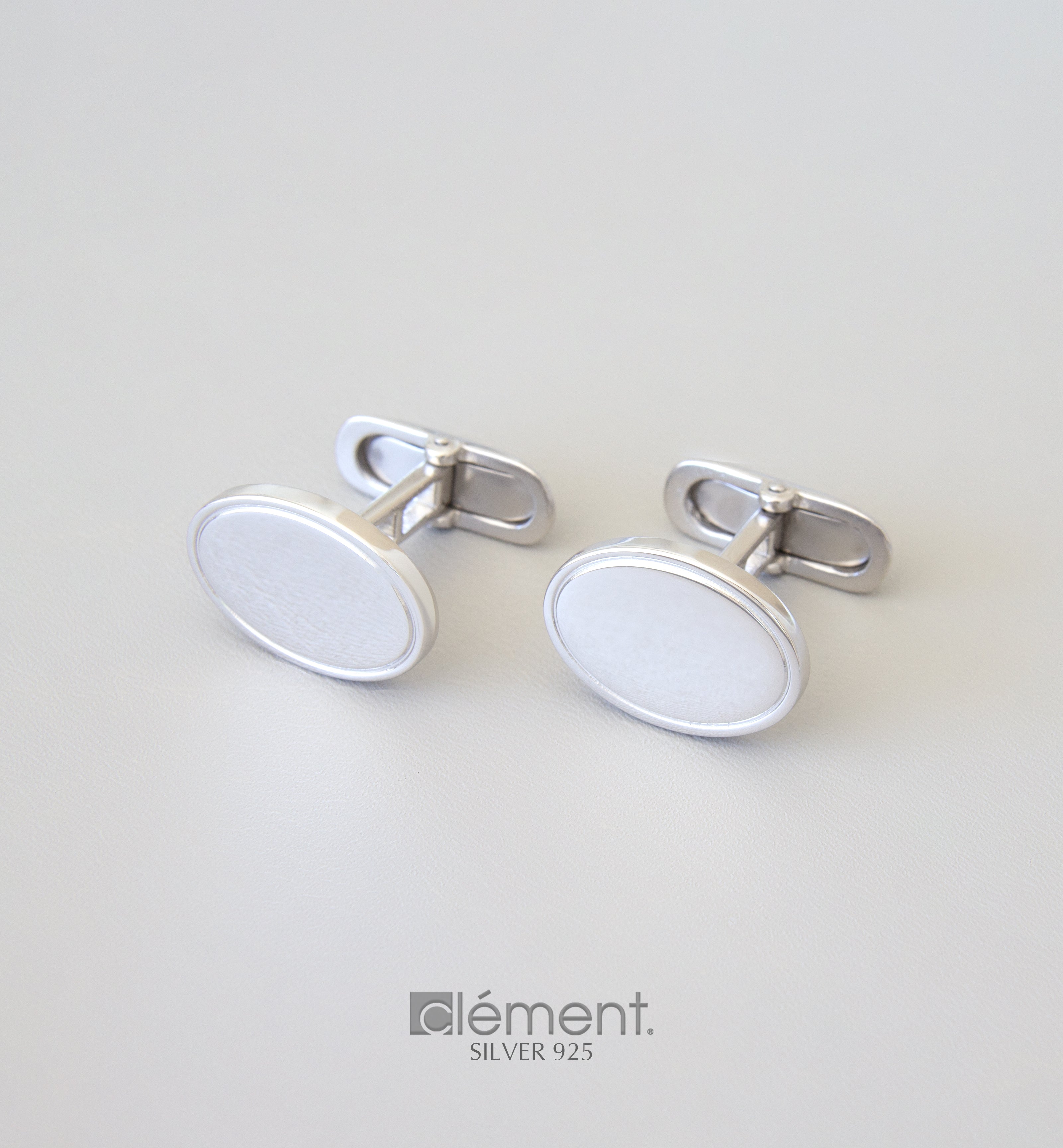 Silver 925 Oval Cufflinks